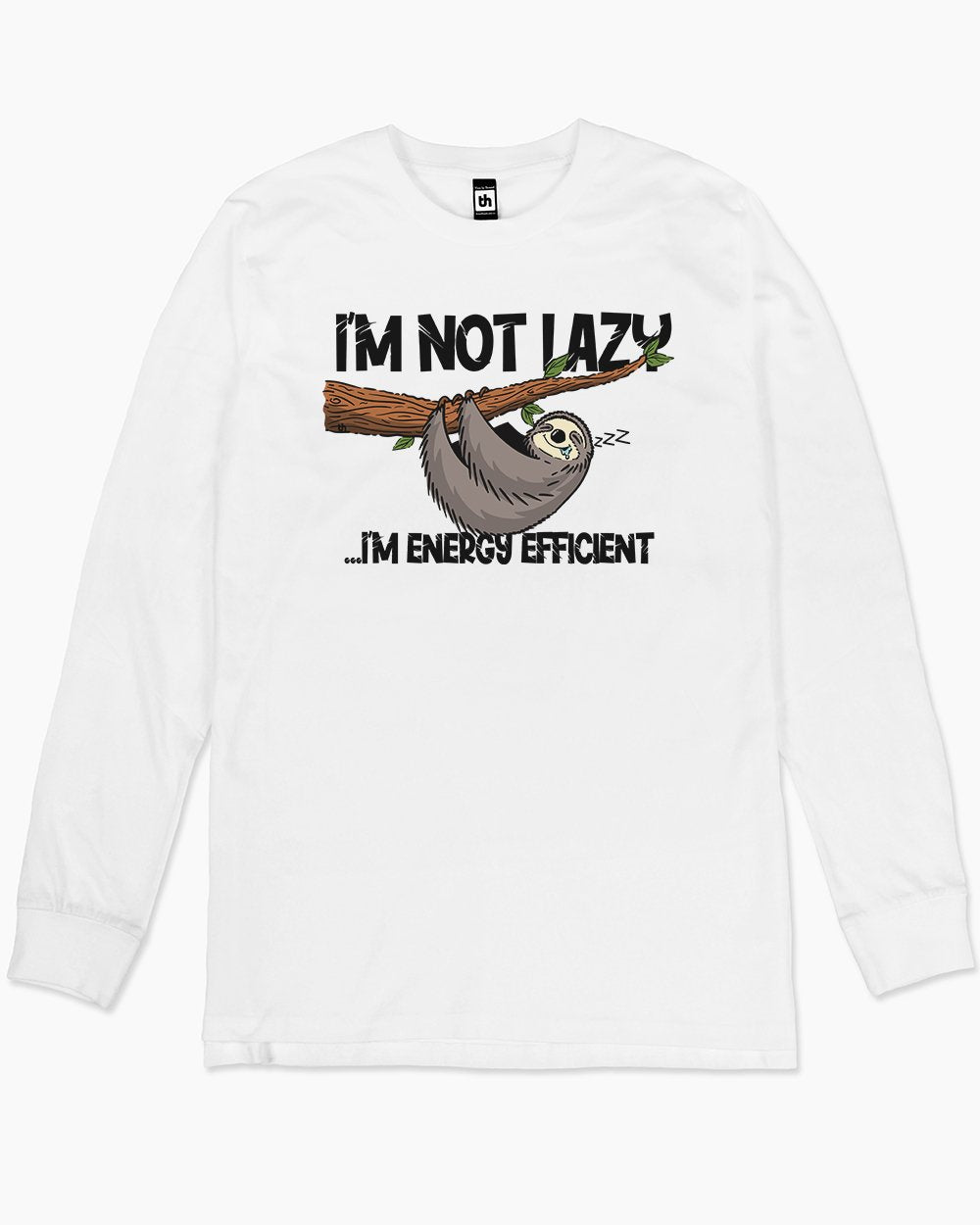 Energy Efficient Sloth Long Sleeve Australia Online #colour_white
