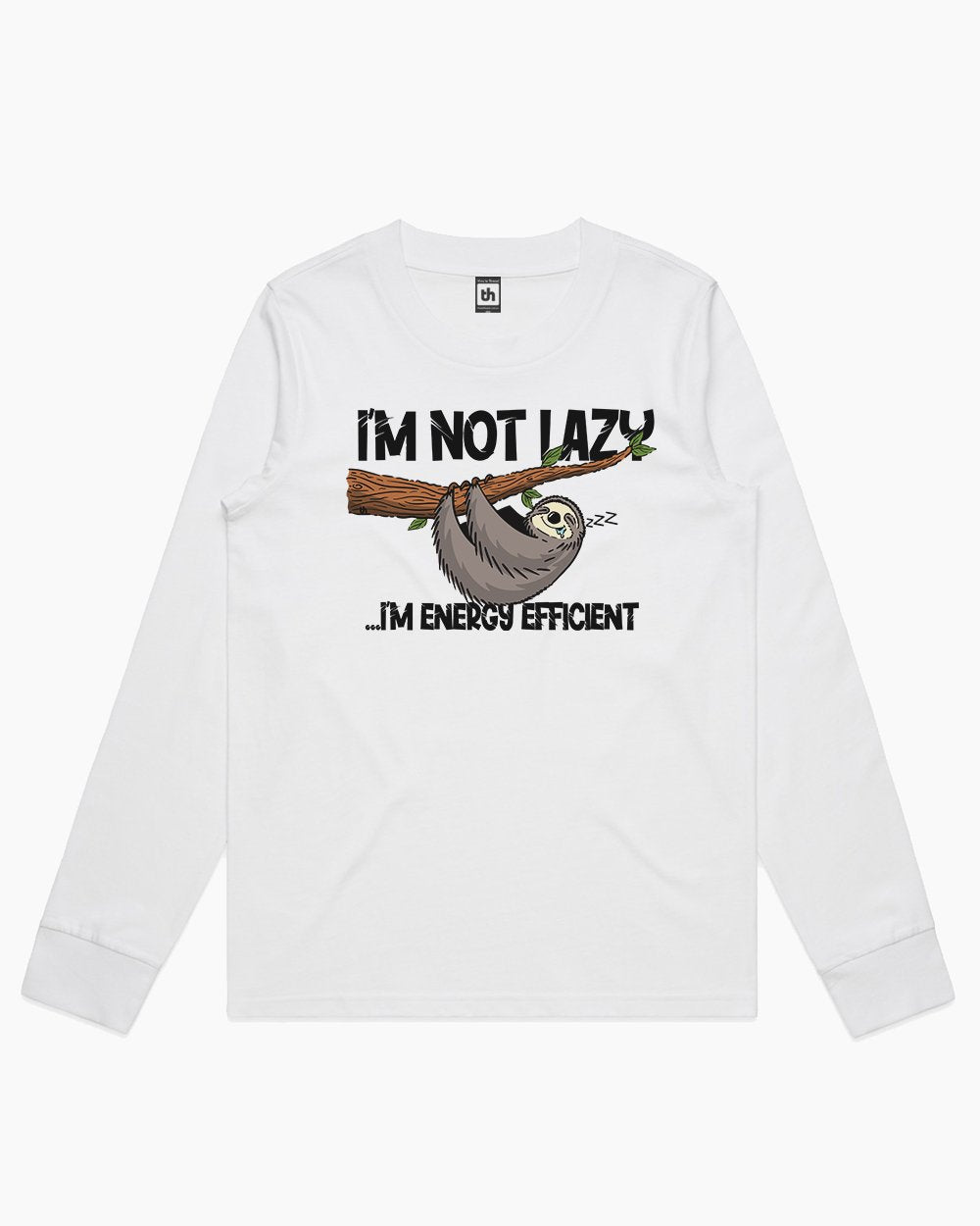 Energy Efficient Sloth Long Sleeve Australia Online #colour_white