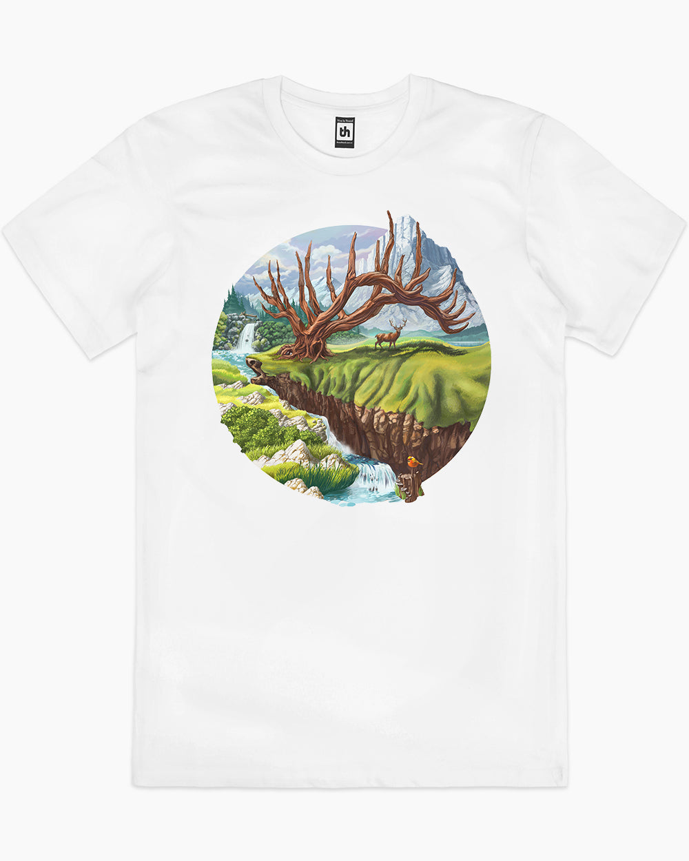 Father Deer T-Shirt Australia Online #colour_white