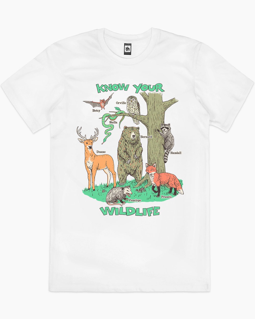 Know Your Wildlife T-Shirt Australia Online #colour_white