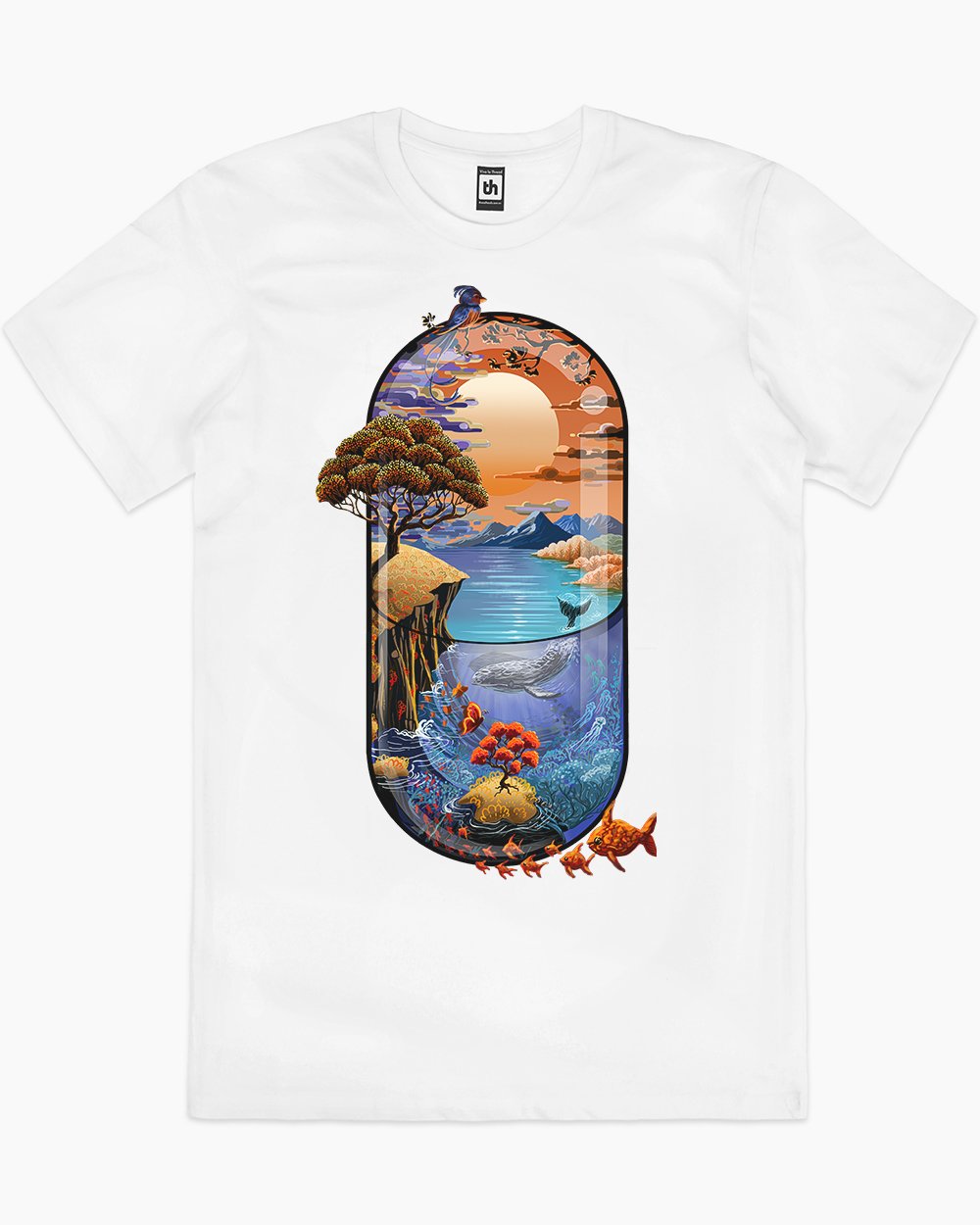 Nature is Medicine T-Shirt Australia Online #colour_white