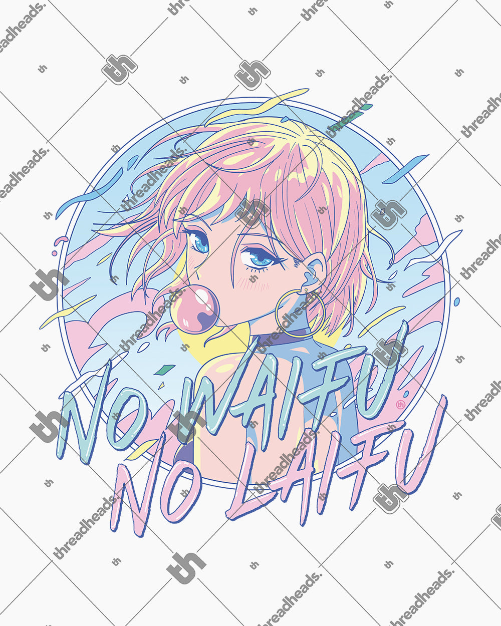 No Waifu No Laifu T-Shirt Australia Online #colour_white