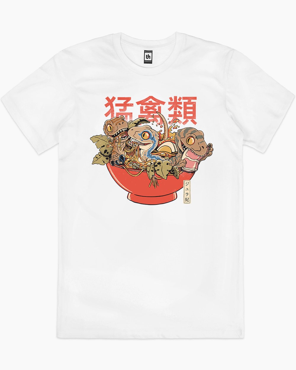 Ramen Raptors T-Shirt Australia Online #colour_white