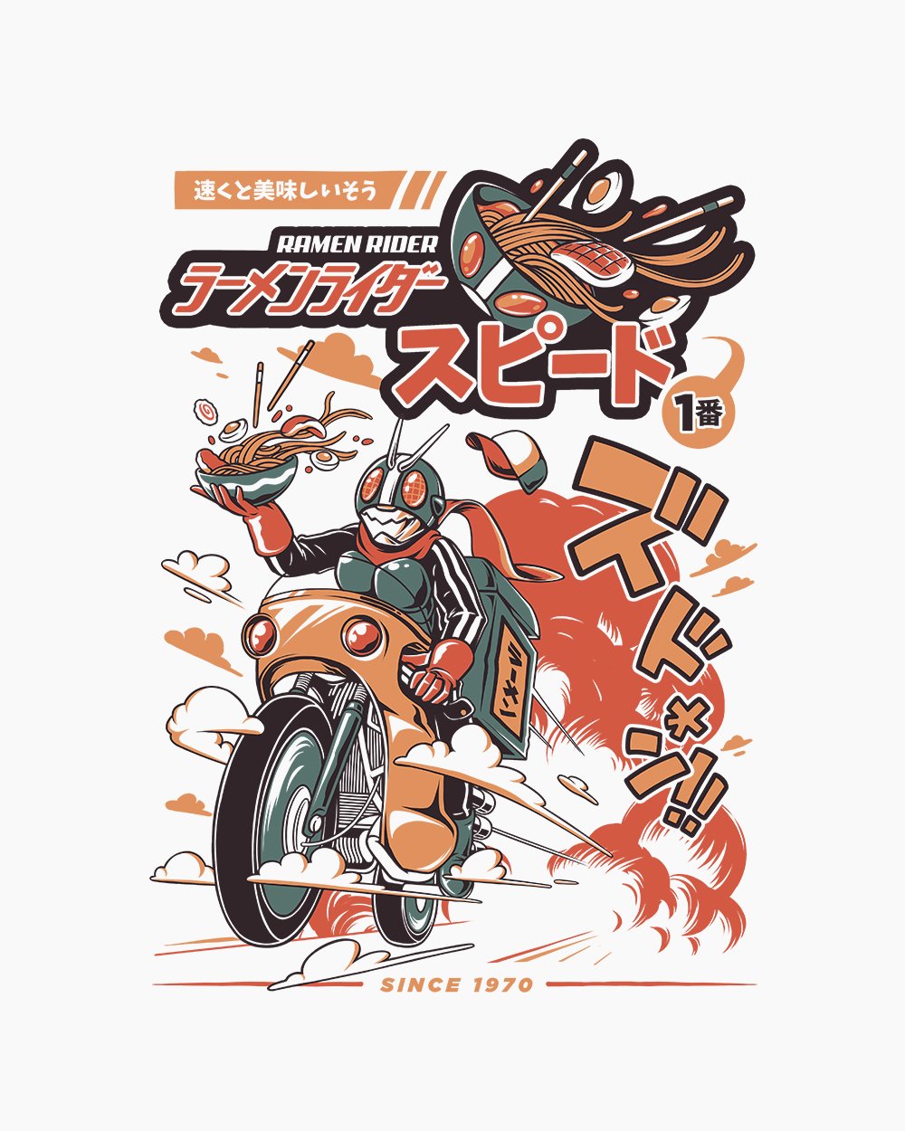 Ramen Rider T-Shirt Australia Online #colour_white