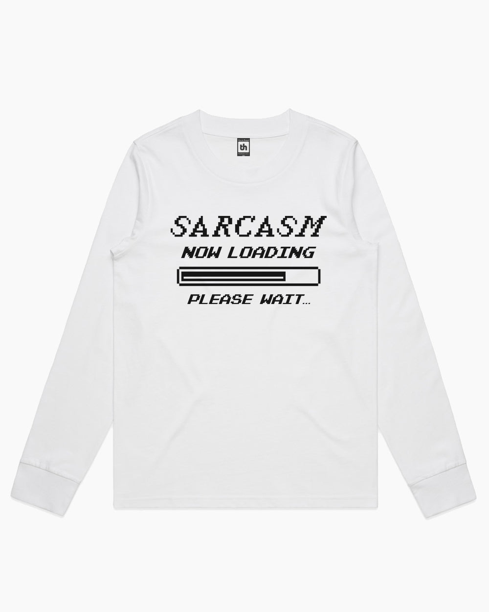 Sarcasm Loading Long Sleeve Australia Online #colour_white