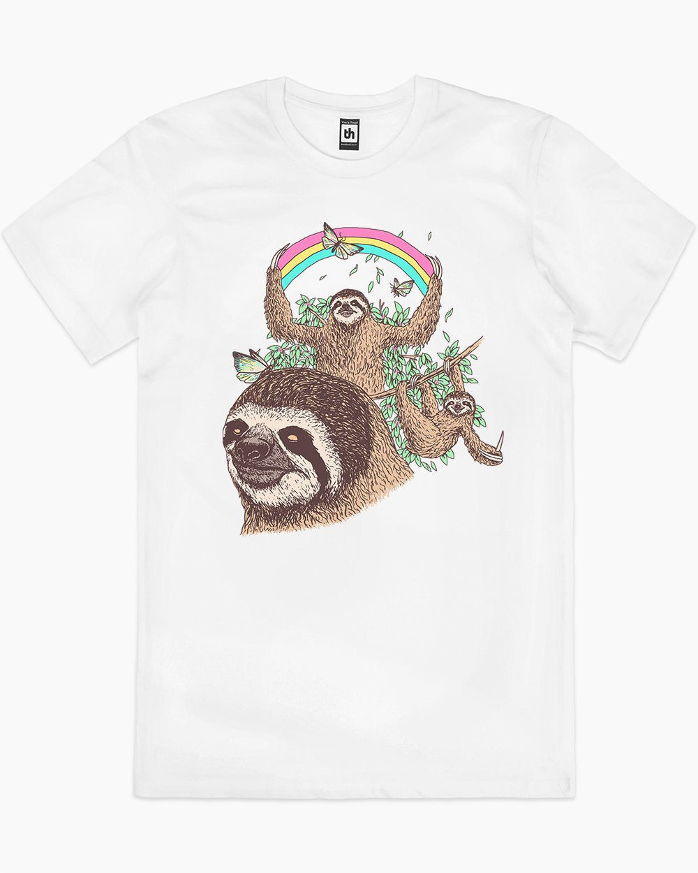 The Sloth Life T-Shirt Australia Online #colour_white