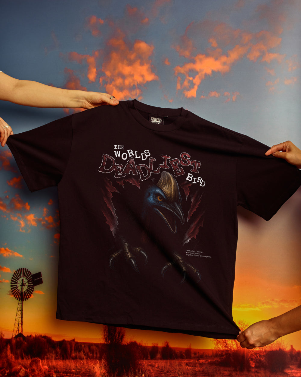World’s Deadliest Bird Oversized Tee Online Australia