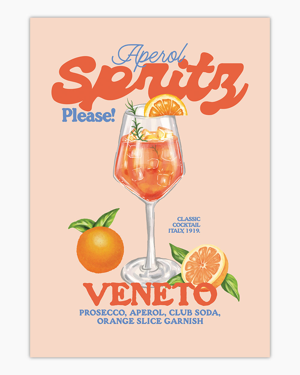 Aperol Spritz Please! Art Print