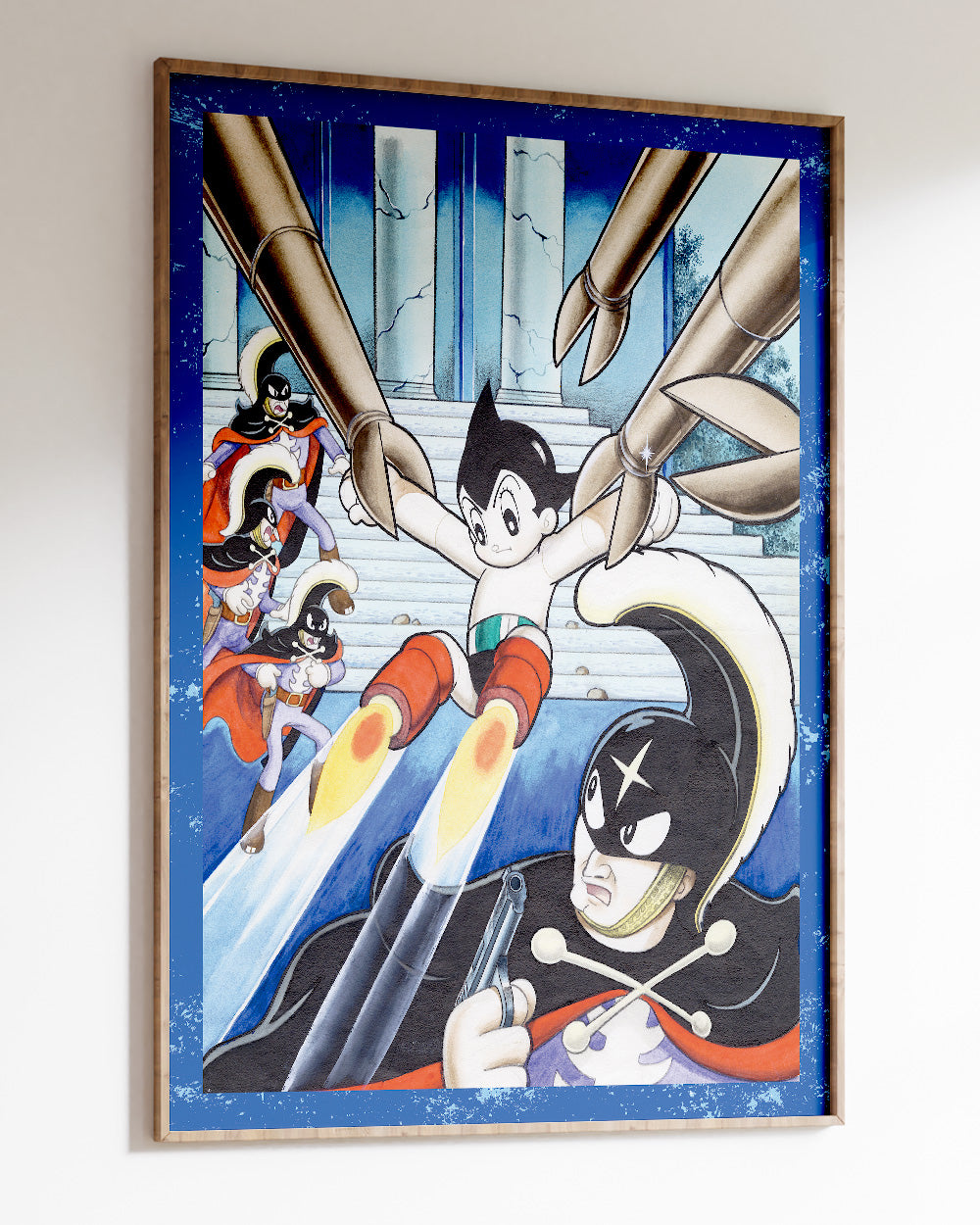 Astro Boy Column Art Print #colour_Blue