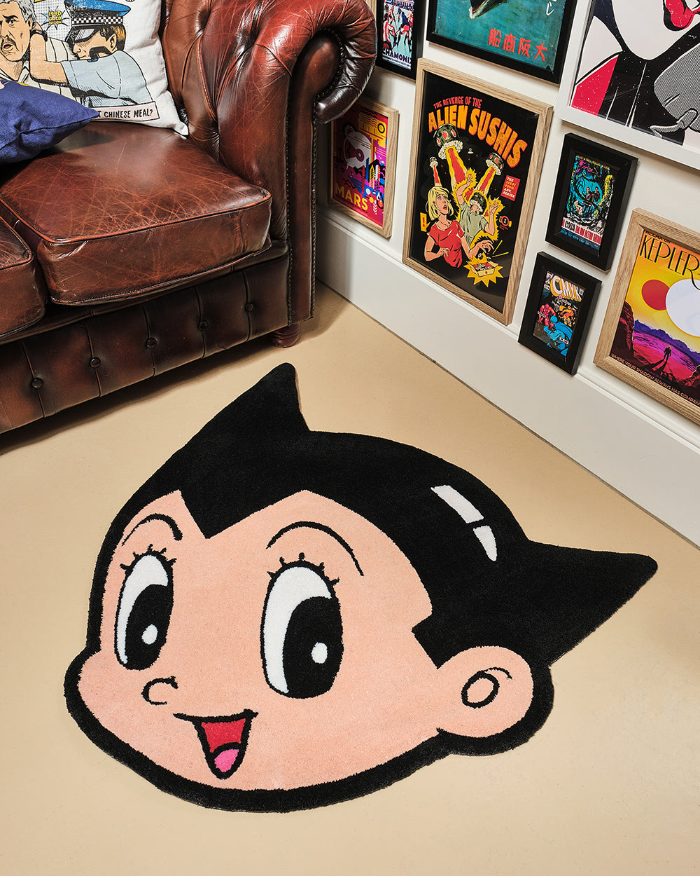Astro Boy Face Tufted Rug | Threadheads Exclusive