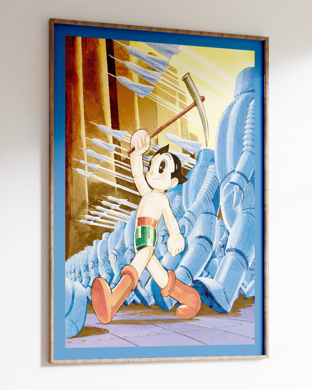Astro Boy March Art Print #colour_Blue