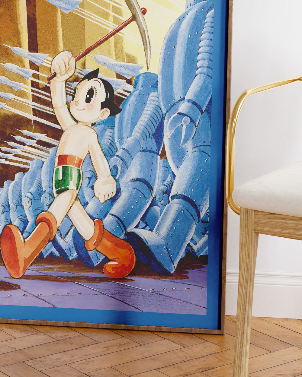 Astro Boy March Art Print #colour_Blue
