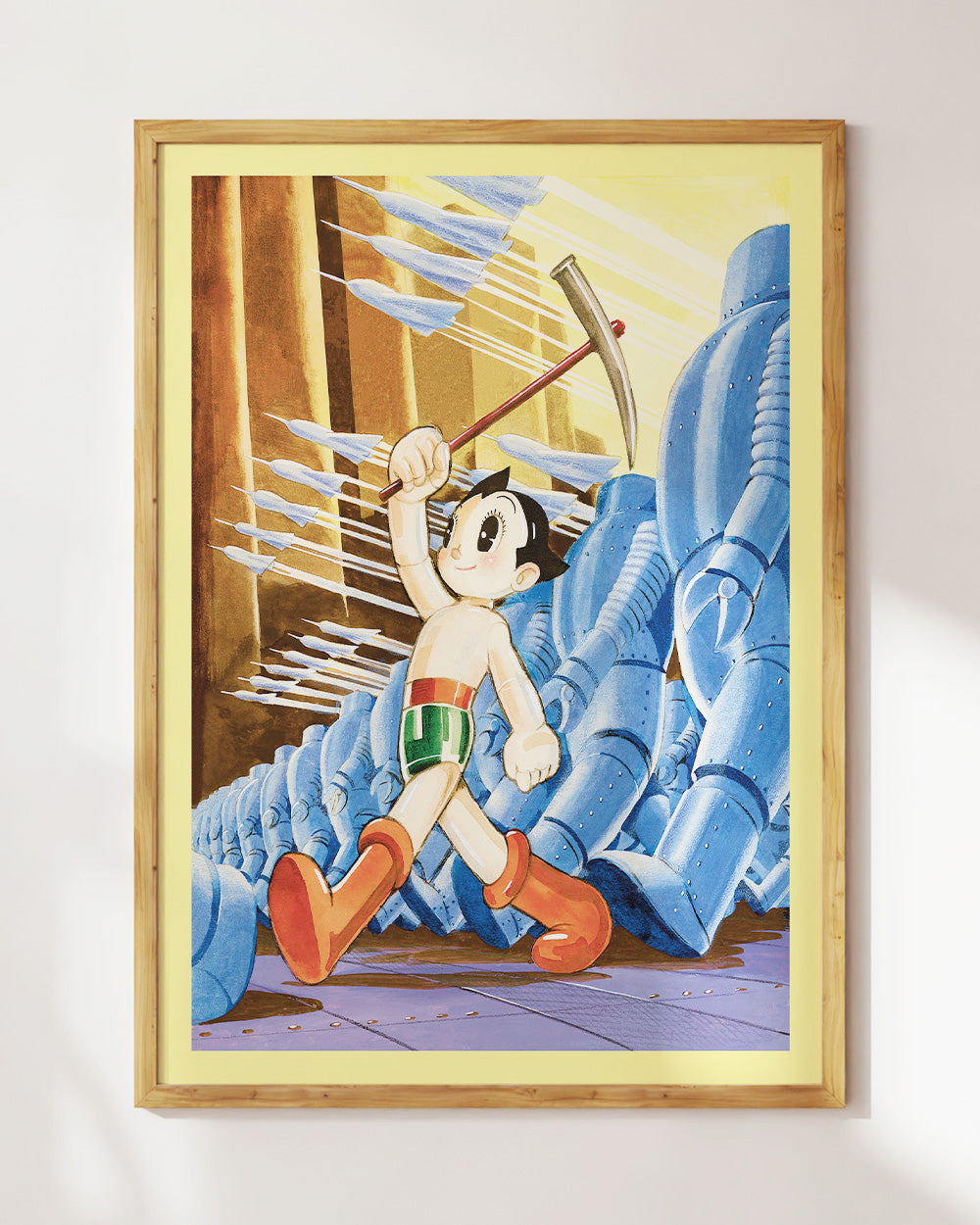Astro Boy March Art Print #colour_Yellow