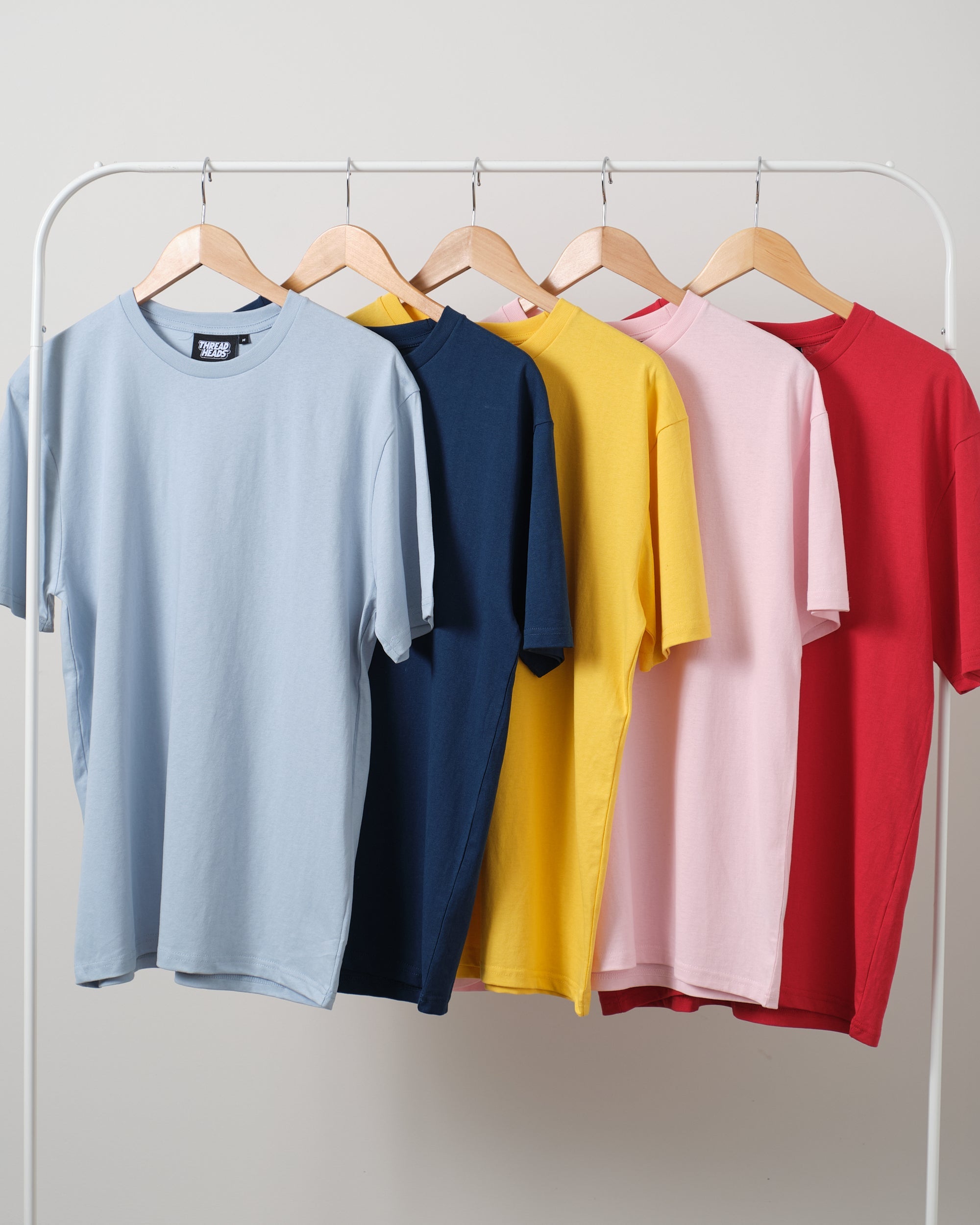 Classic Tee 5 Pack: Pale Blue, Navy, Yellow, Pink, Red  Australia Online 
