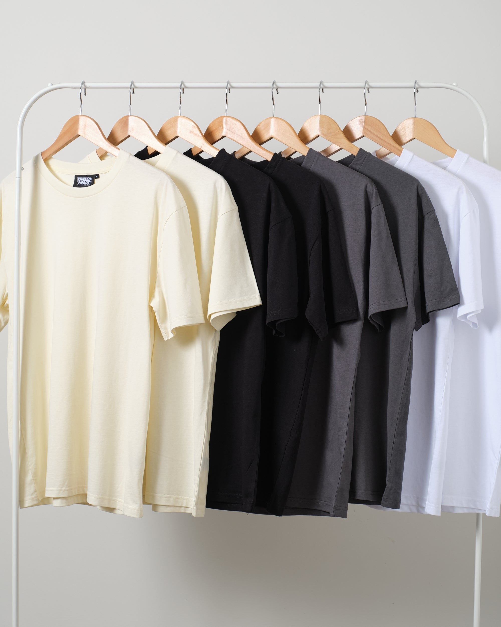 Classic Tee 8 Pack: Natural, Black, Charcoal, White  Australia Online 