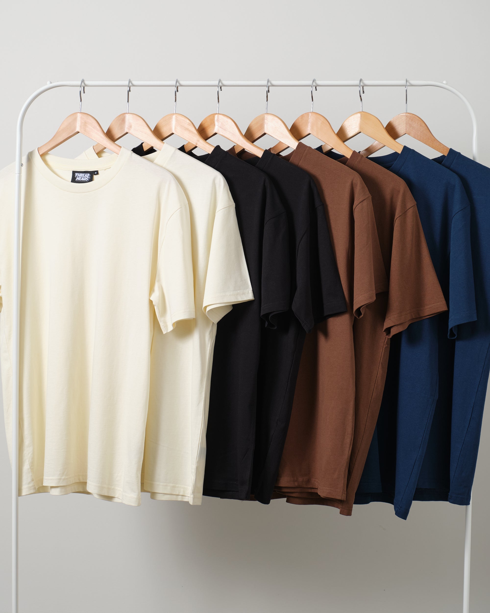 Classic Tee 8 Pack: Natural, Black, Brown, Navy  Australia Online 