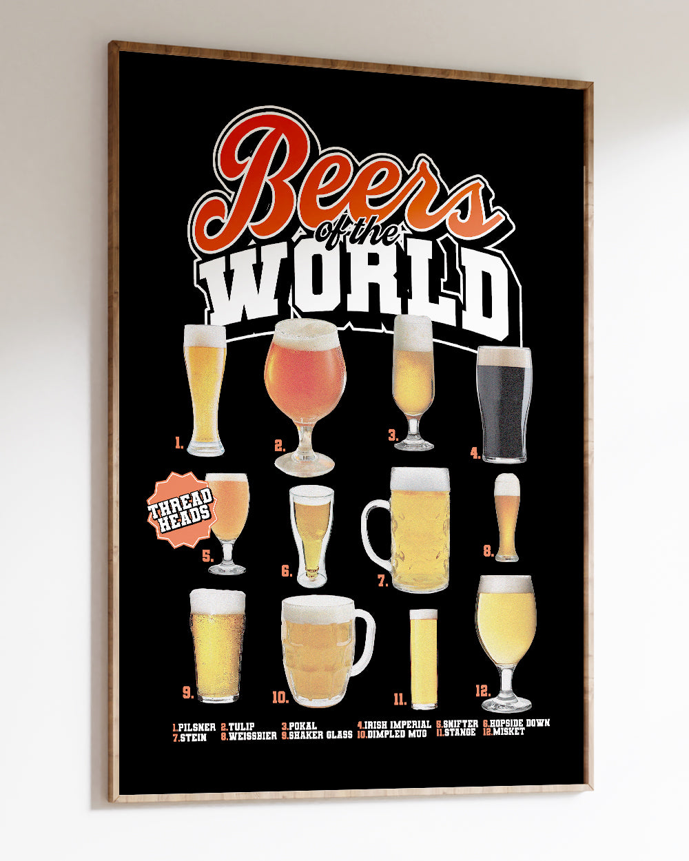 Beers of the World Art Print Australia Online