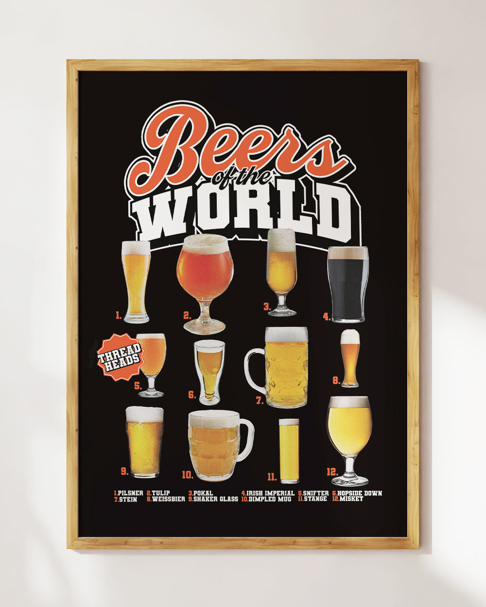 Beers of the World Art Print Australia Online