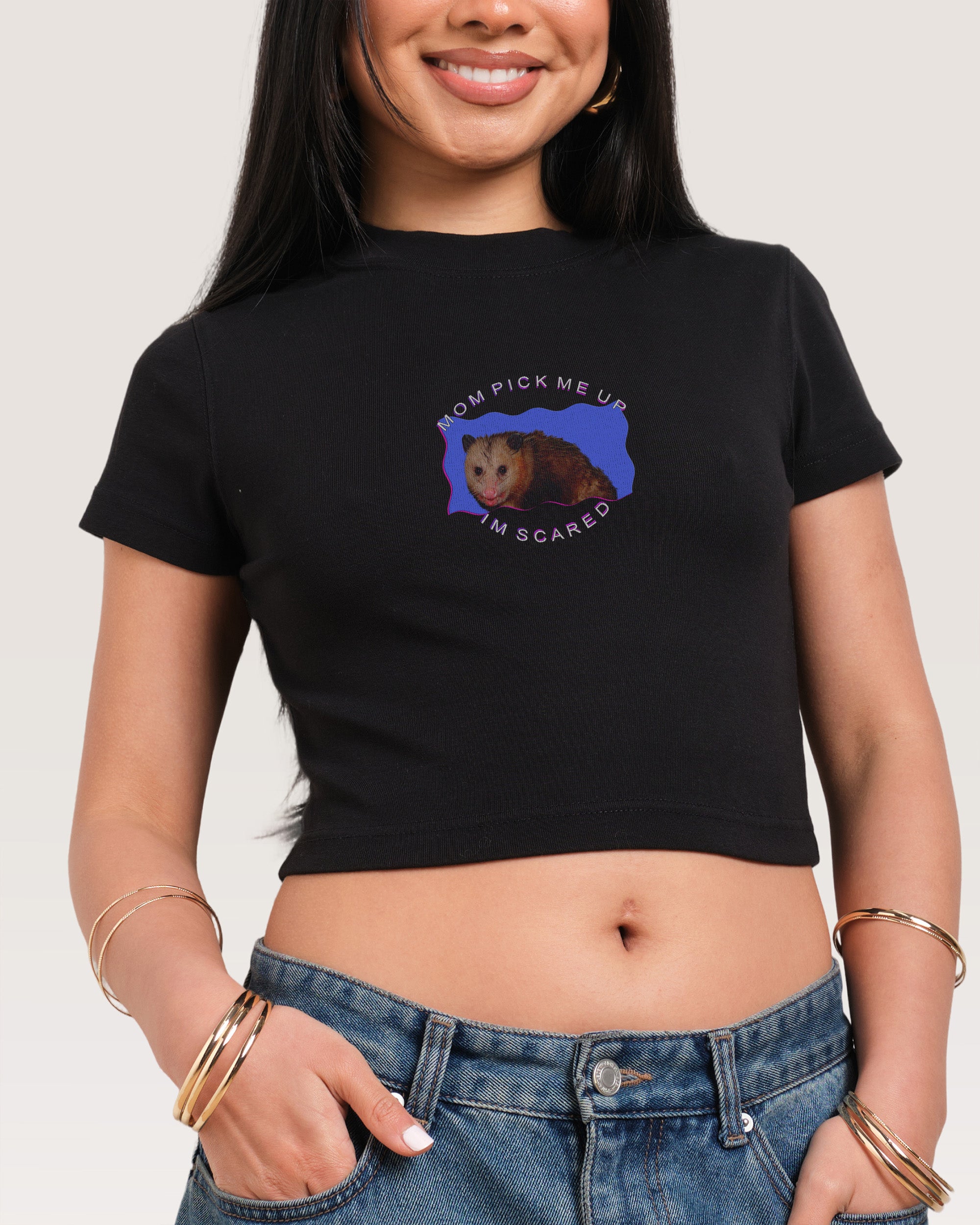 Pick Me Up Black Baby Tee