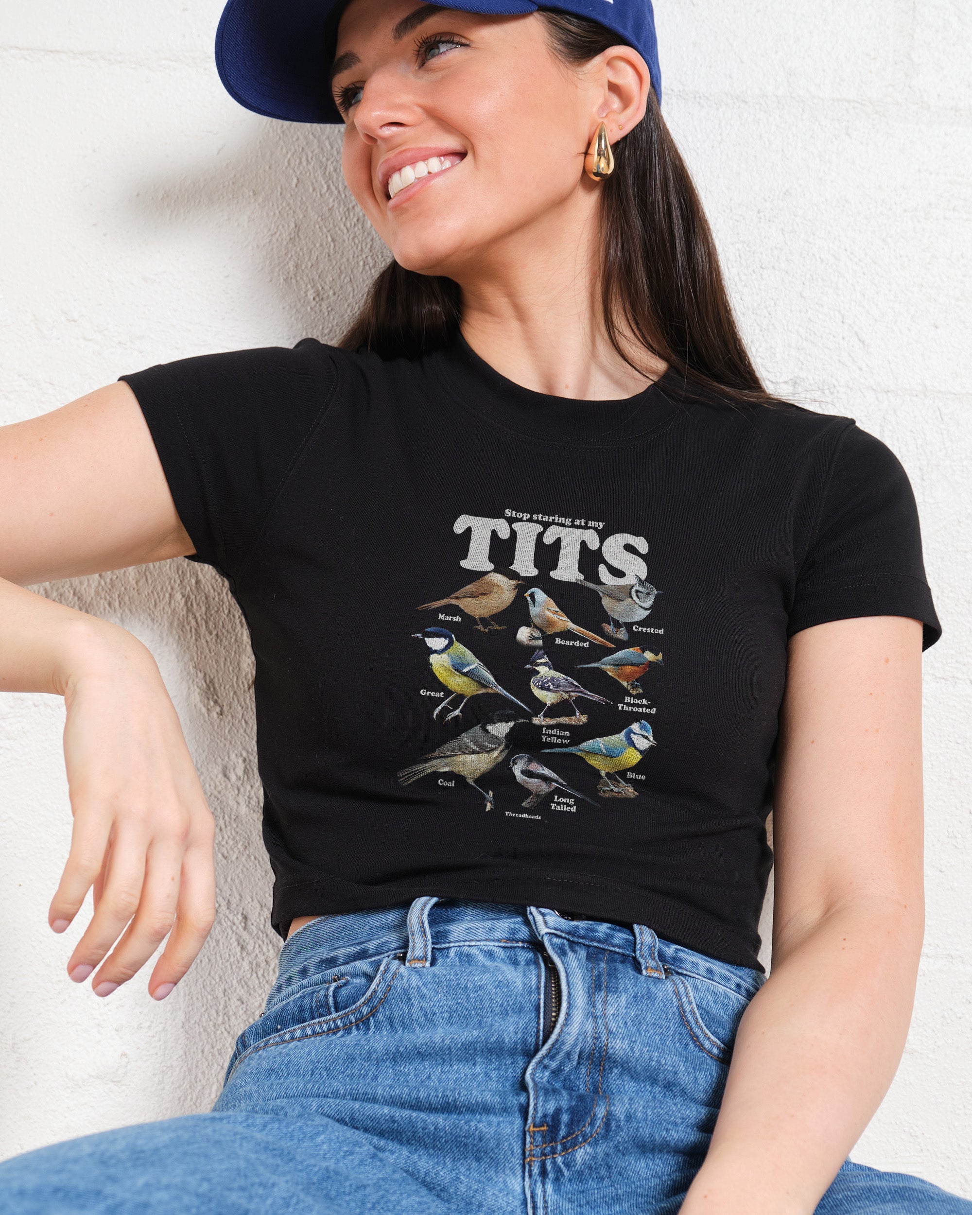 Stop Staring At My Tits Baby Tee Australia Online Threadheads