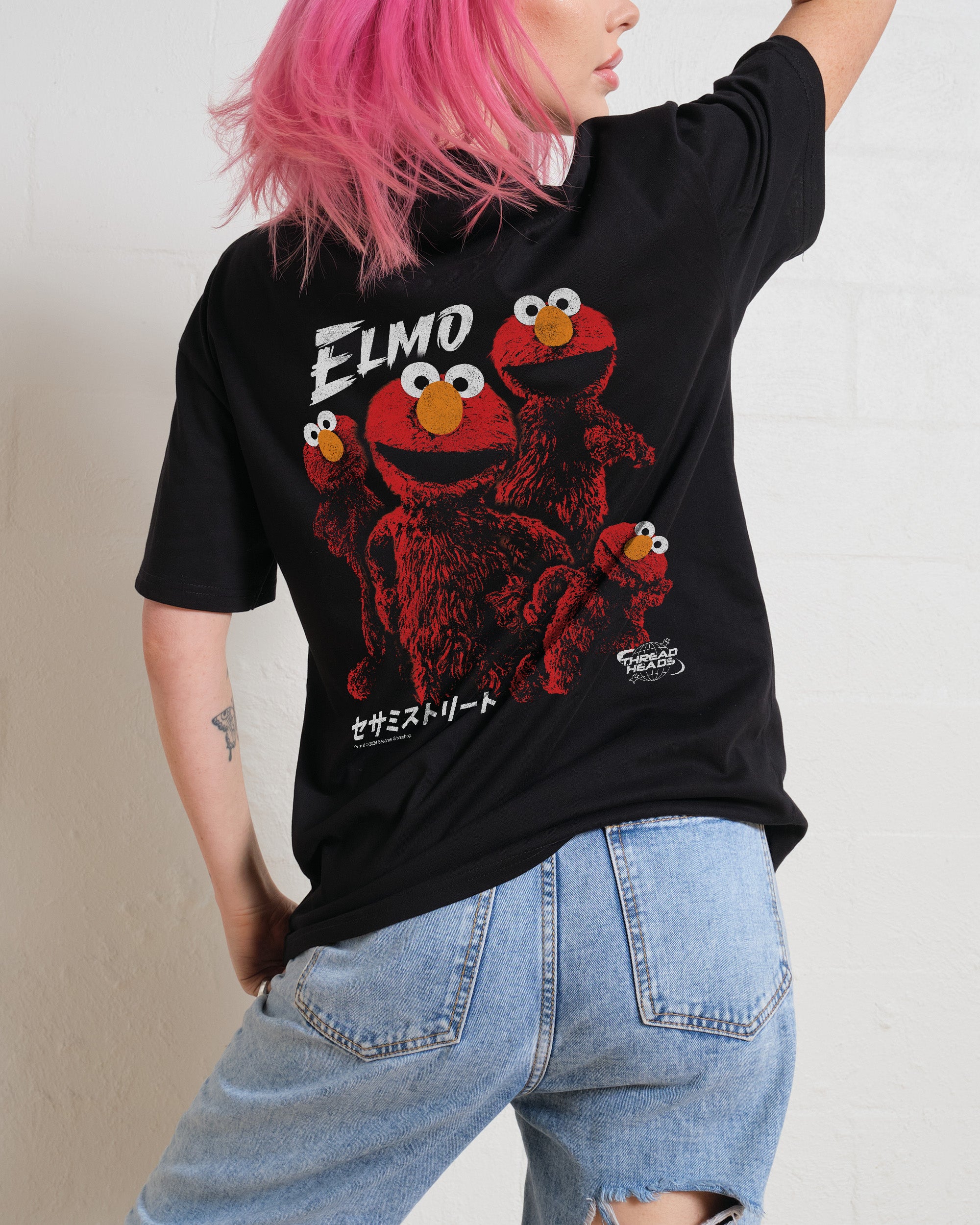 Tokyo Elmo Front and Back T-Shirt Australia Online Threadheads