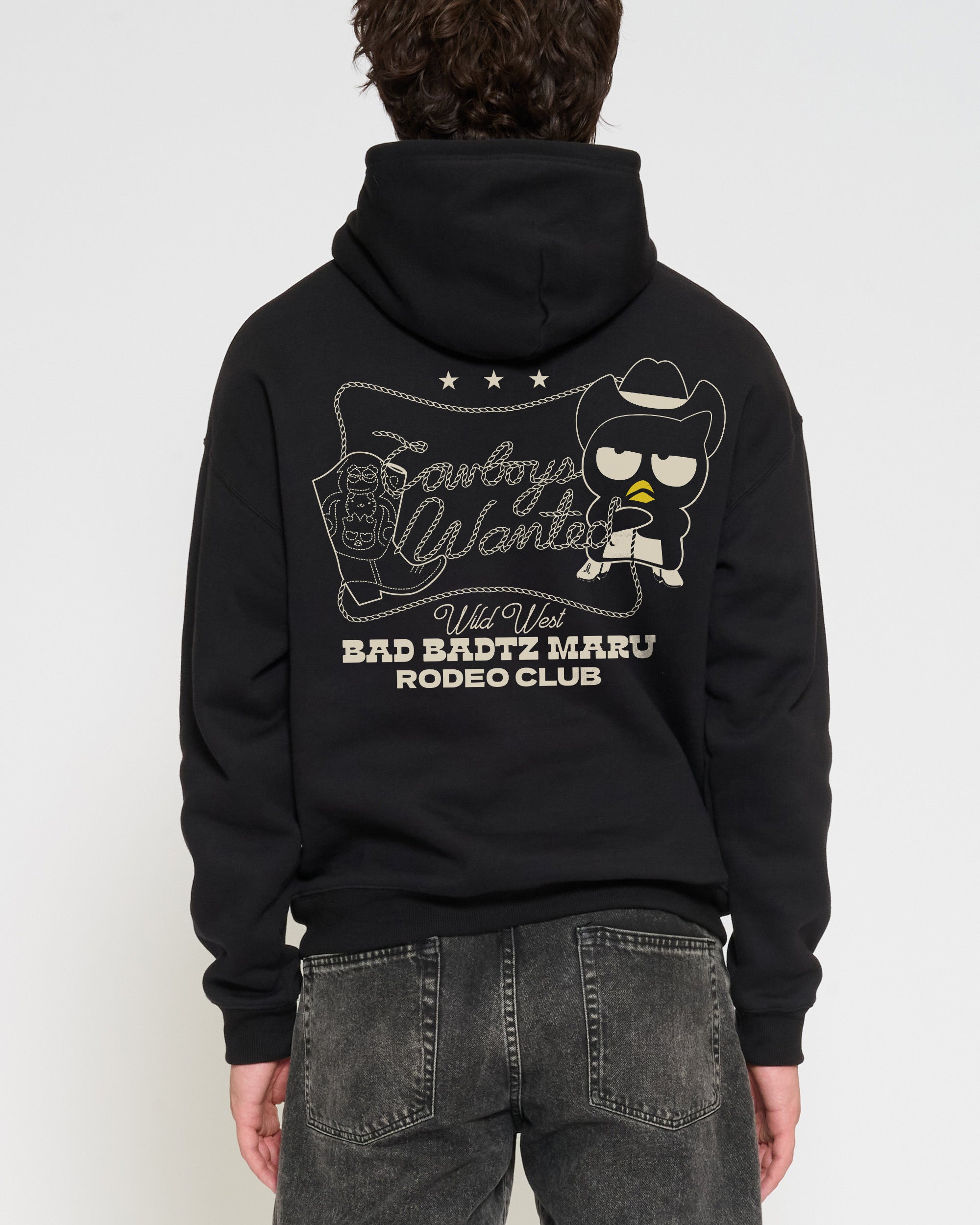 Bad Badtz-Maru Rodeo Club Hoodie Official Hello Kitty and Friends collab Threadheads