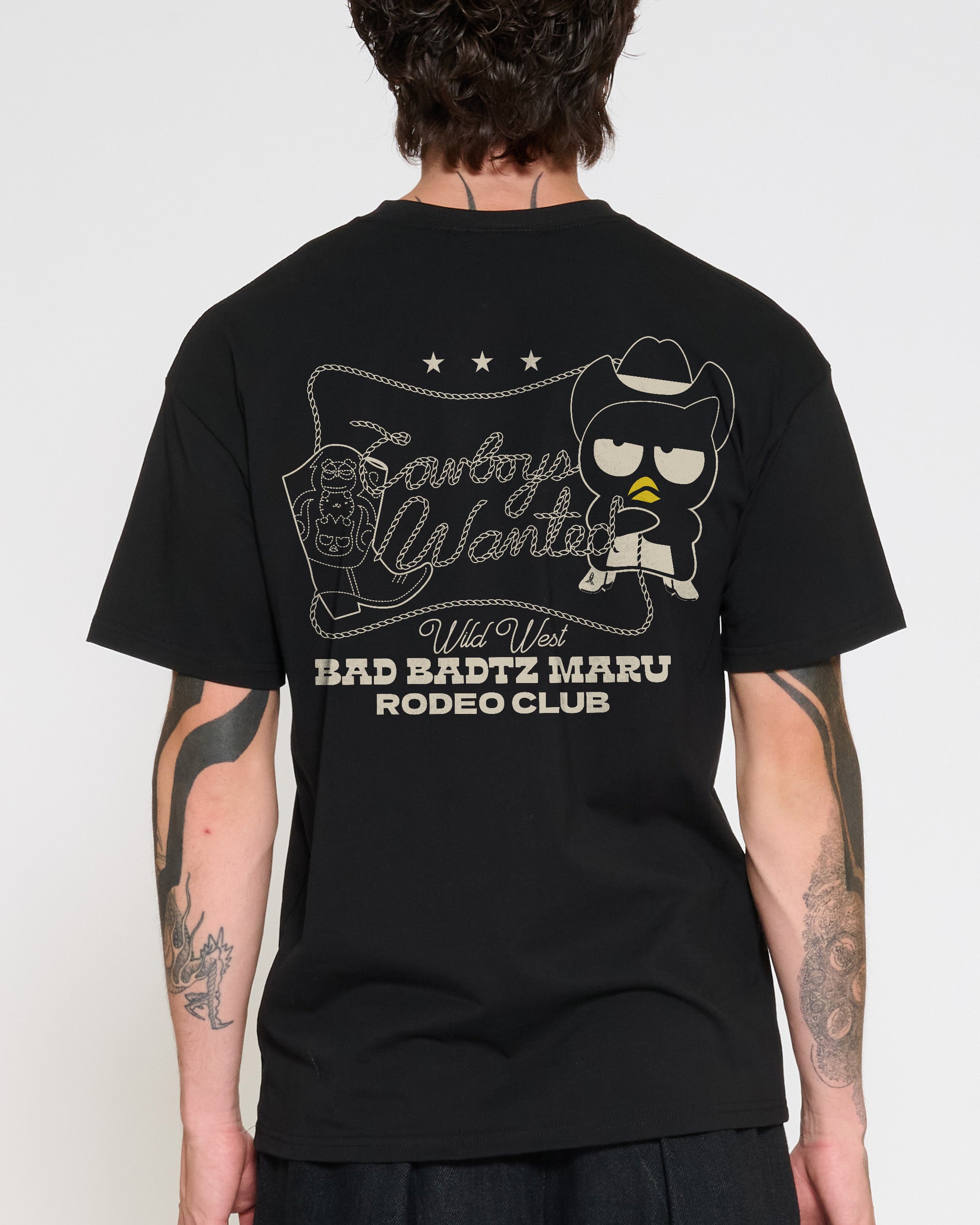Bad Badtz-Maru Rodeo Club T-Shirt Official Hello Kitty and Friends collab Threadheads