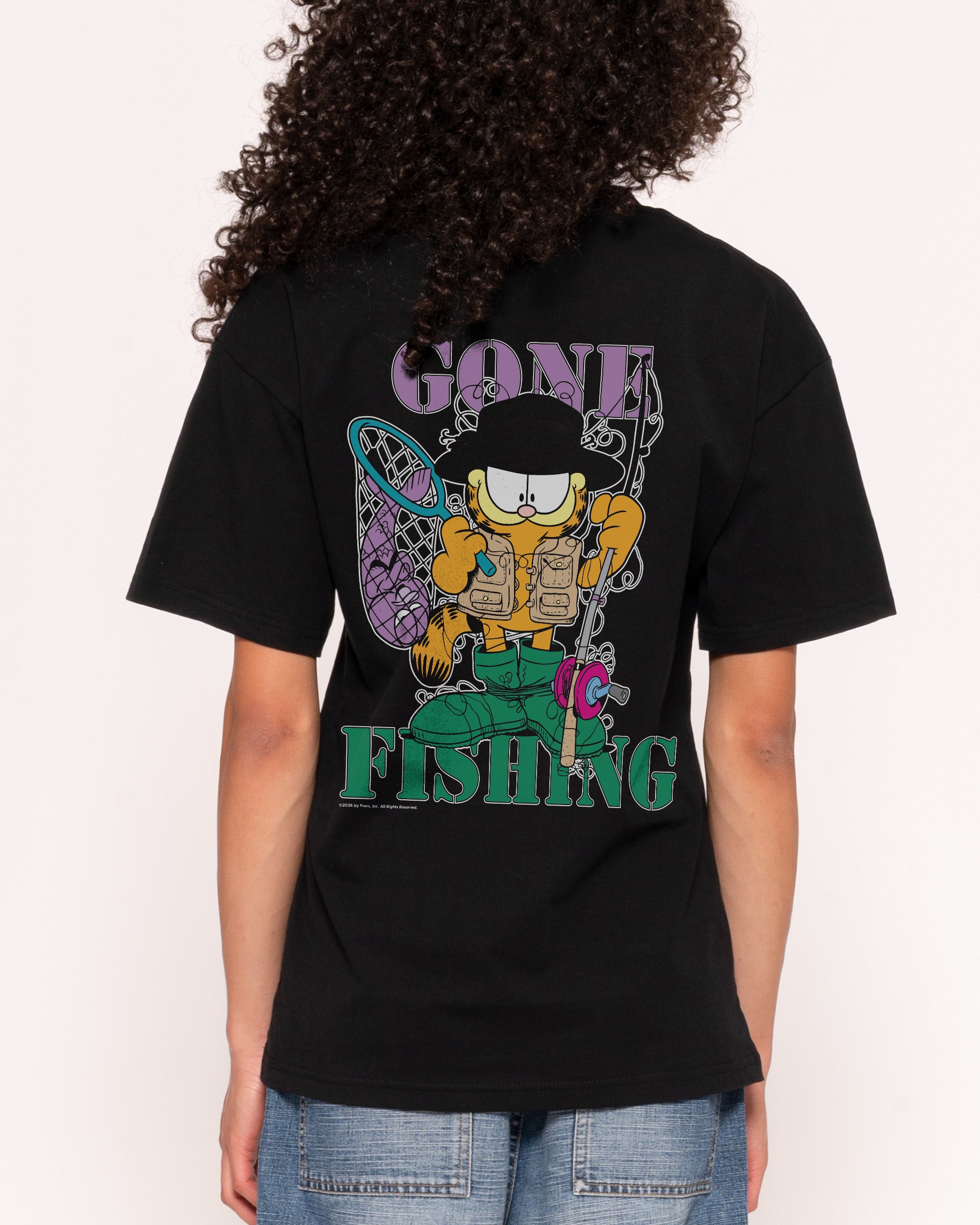 Gone Fishing Black T-Shirt