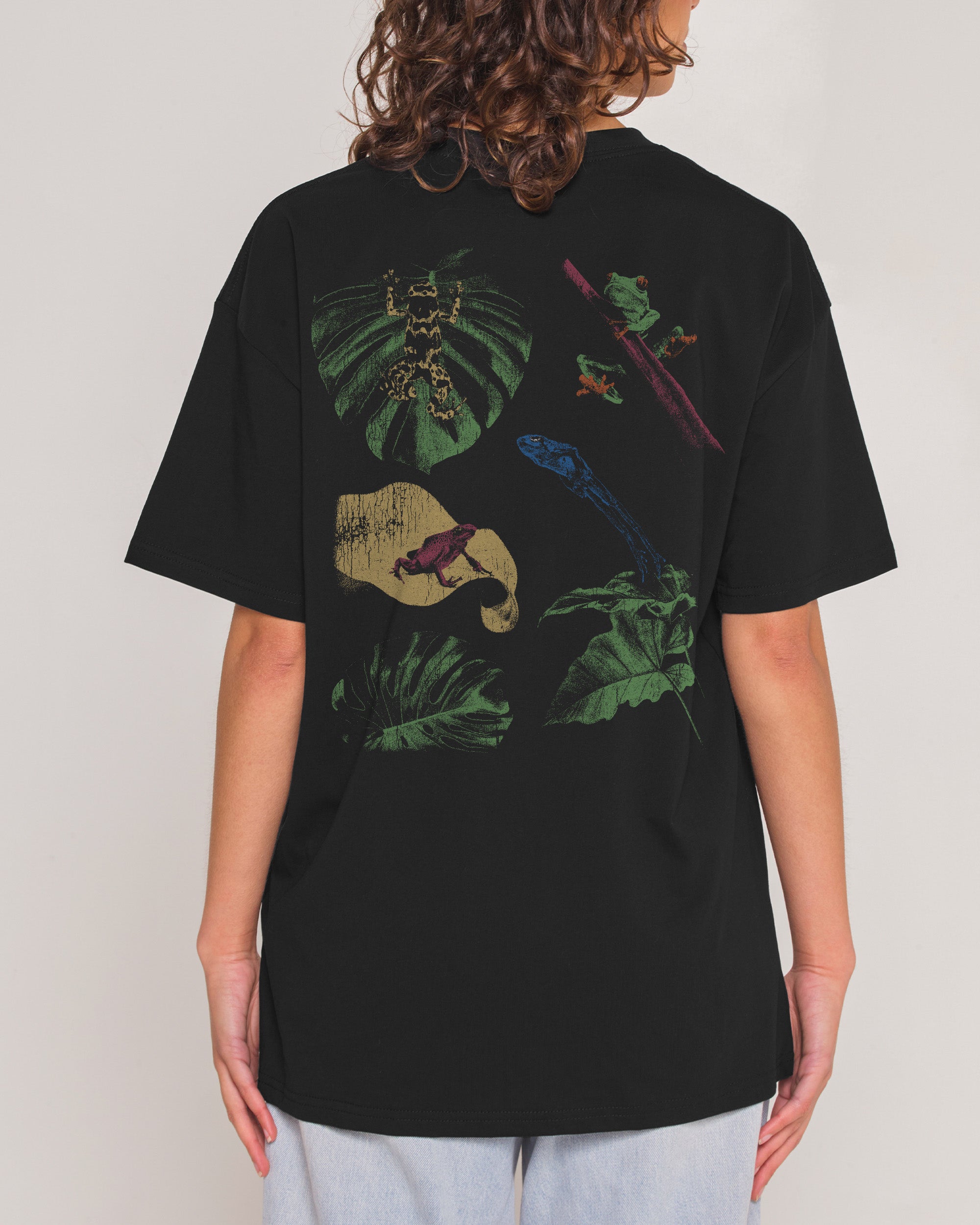 Man I Love Frogs Jungle Edition Black T-Shirt