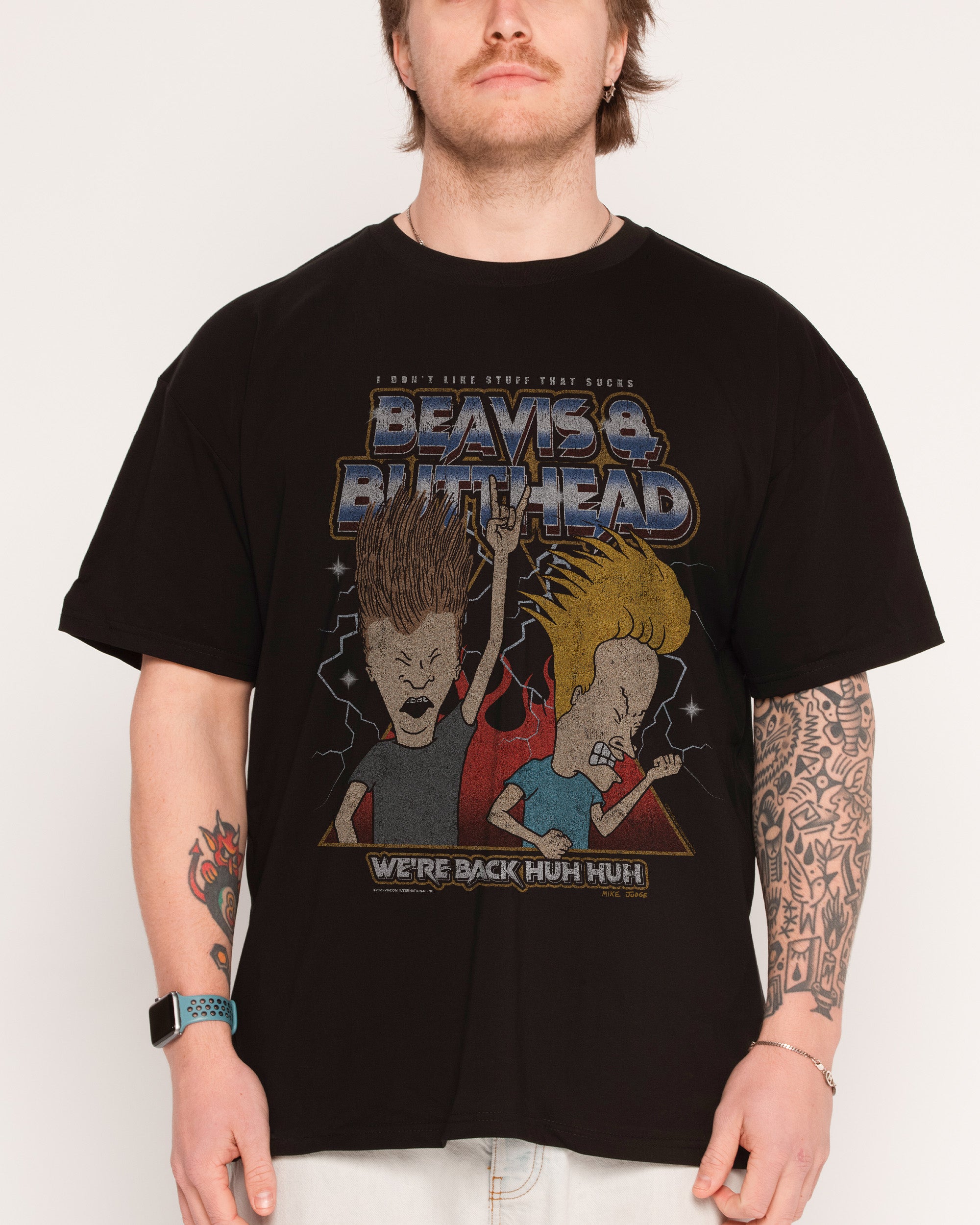 Heh Heh Metalheads Black T-Shirt