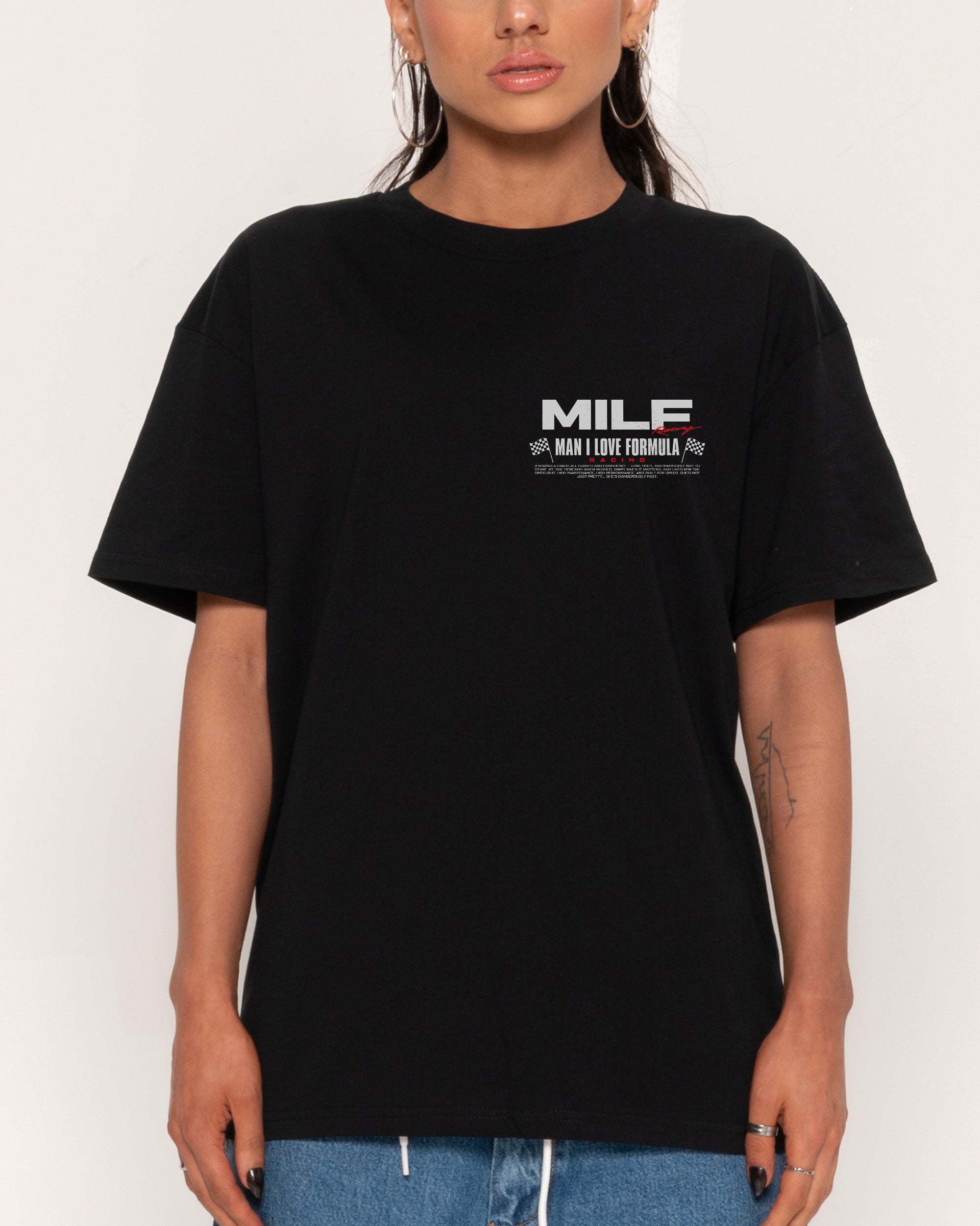 MILF Racing Black T-Shirt
