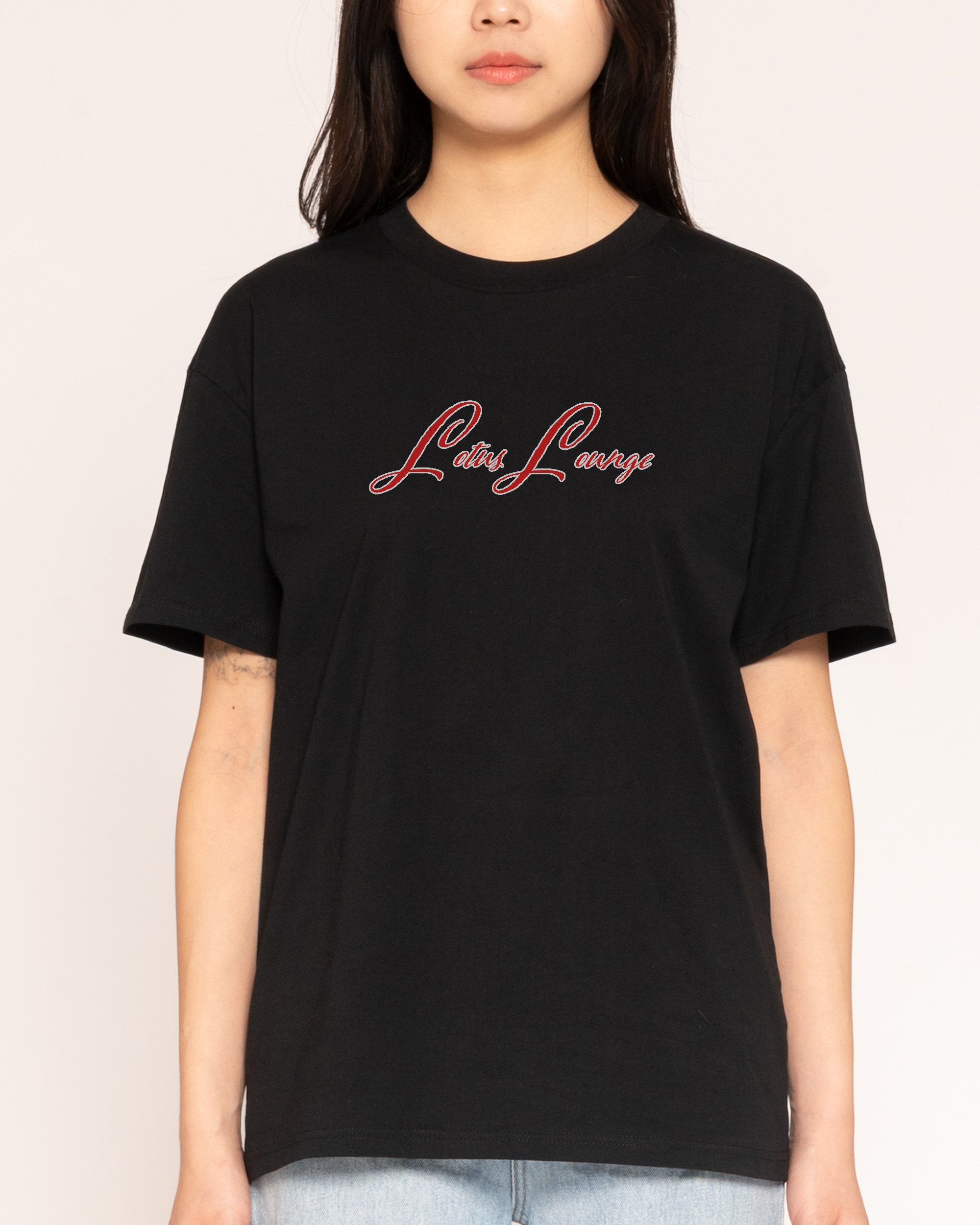 Lotus Lounge Black T-Shirt