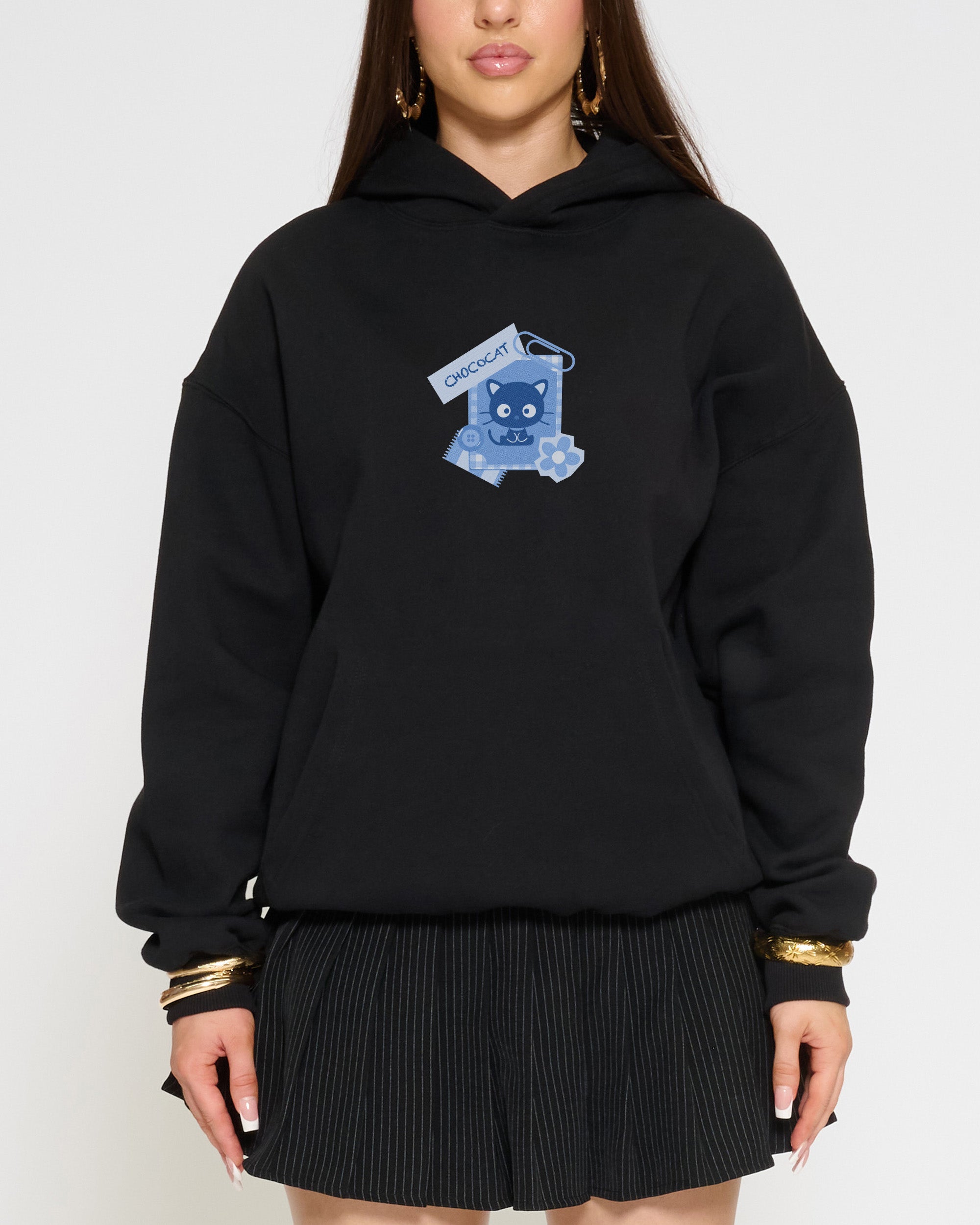 Chococat Scrapbook Hoodie Official Hello Kitty and Friends collab Threadheads