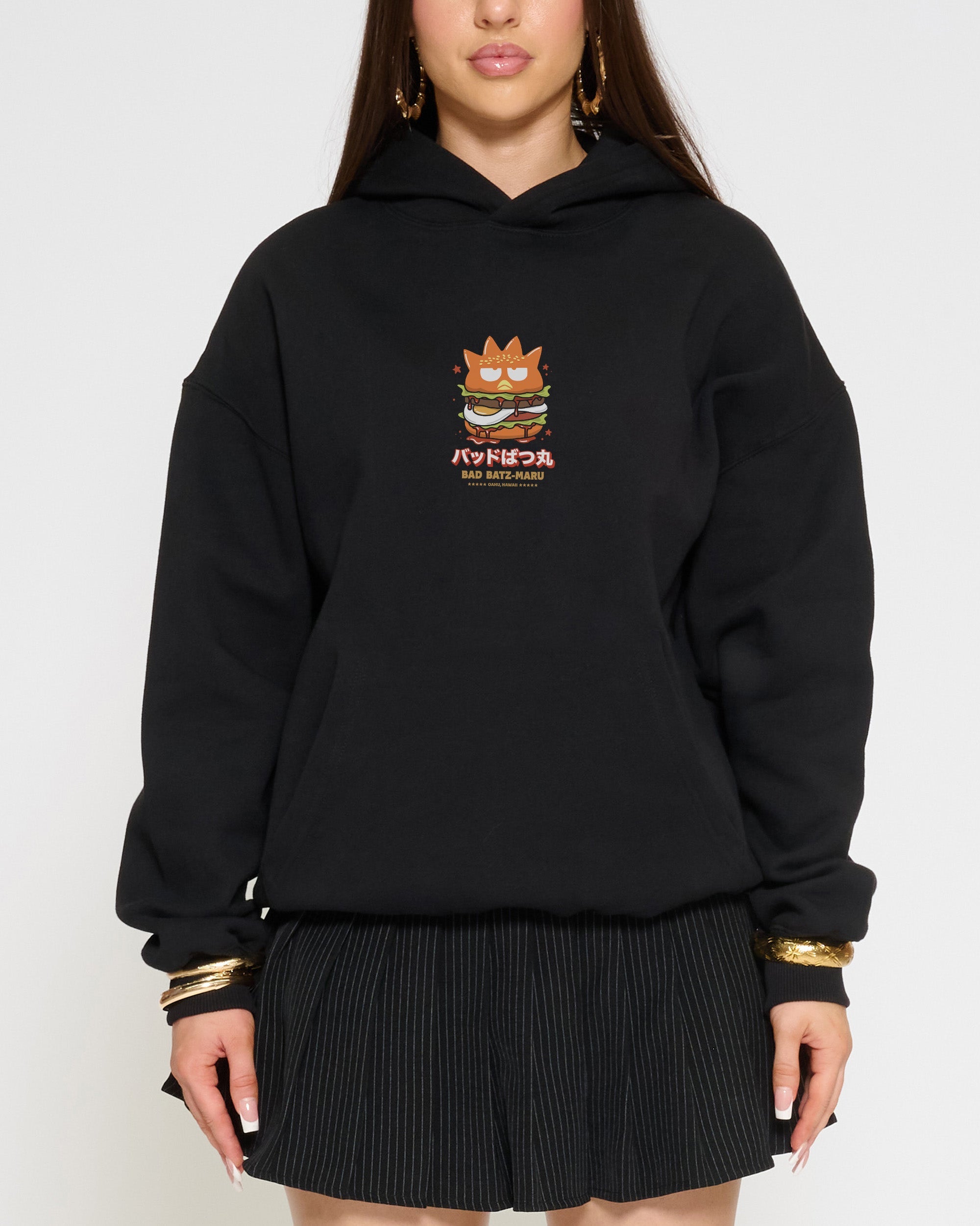Bad Badtz-Maru Burger Hoodie Official Hello Kitty and Friends collab Threadheads