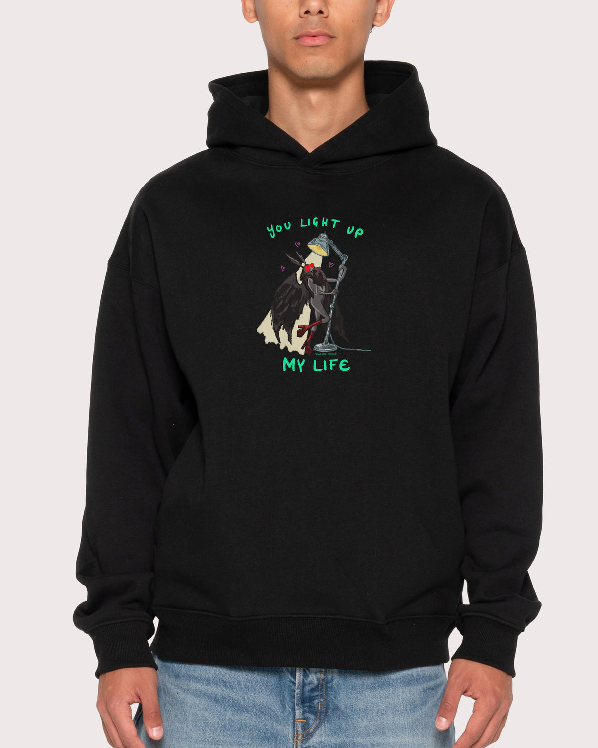 You Light Up My Life Black Hoodie