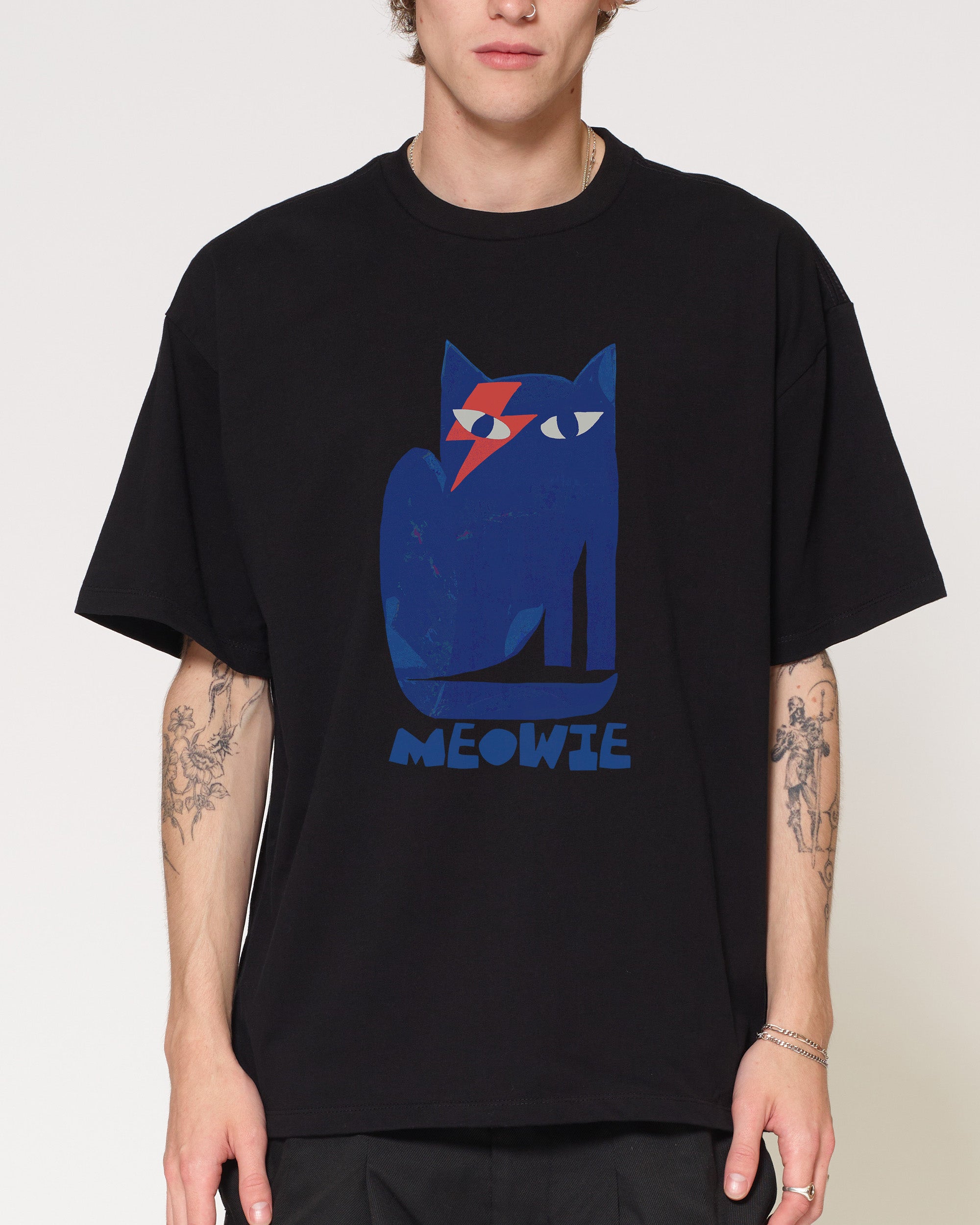 Meowie Black Oversized Tee