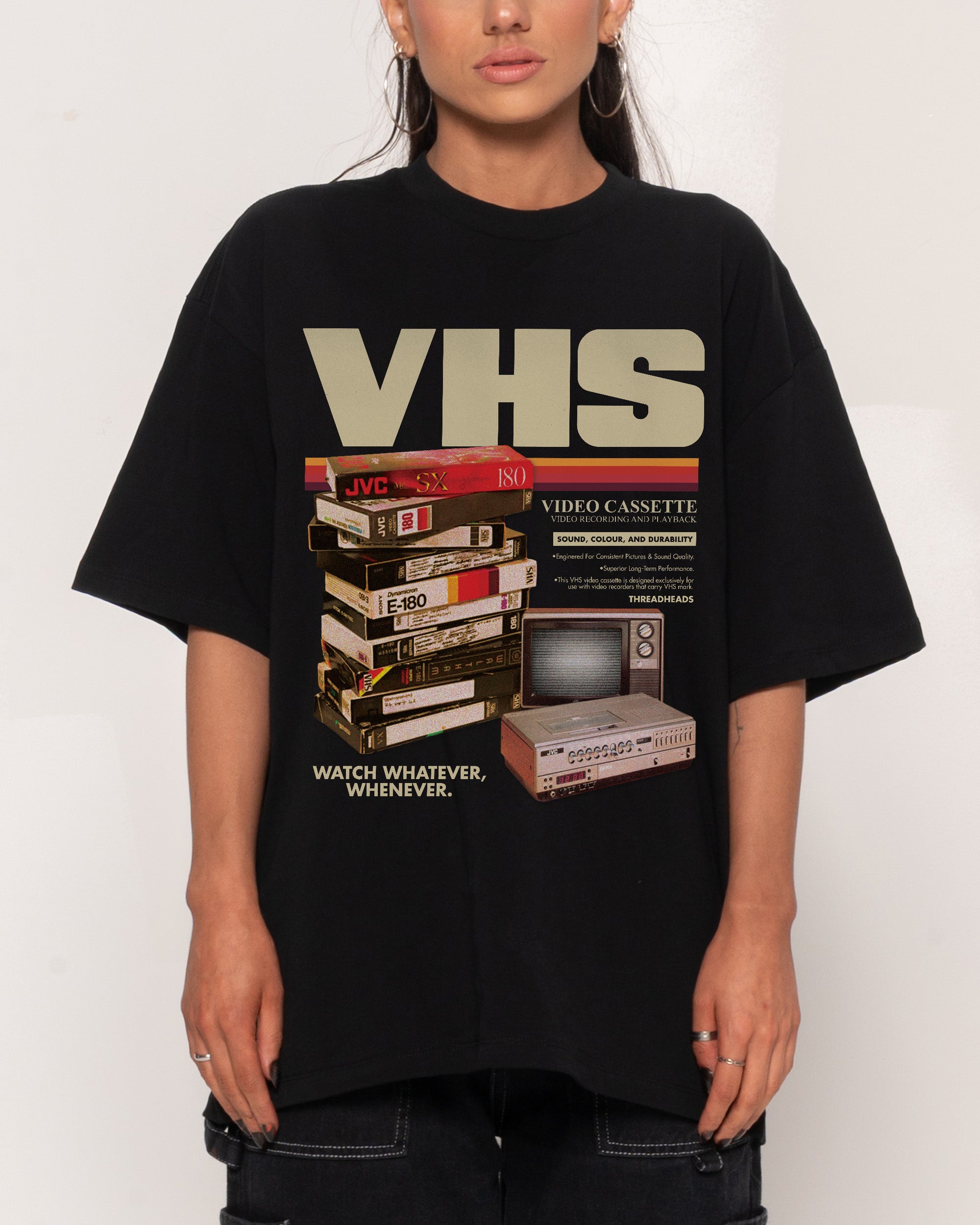 Vintage VHS Tapes Oversized Tee