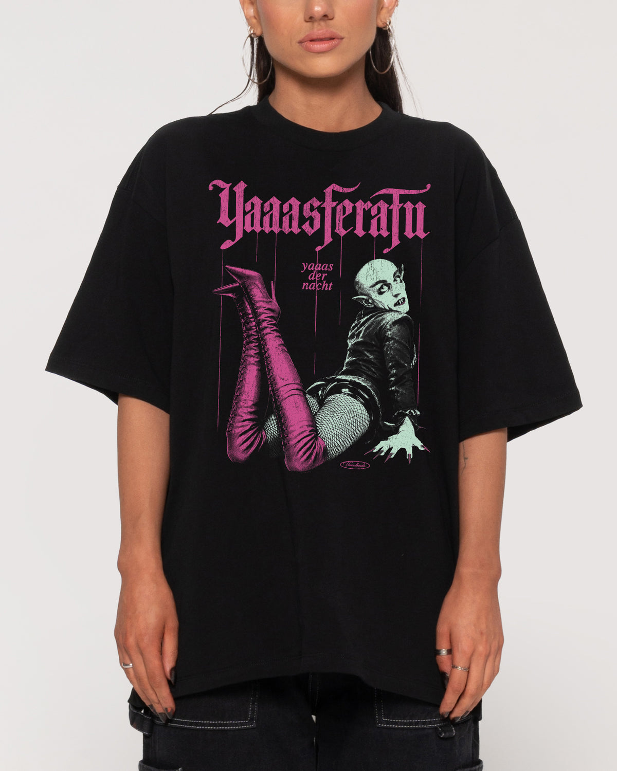Yaassferatu Black Oversized Tee