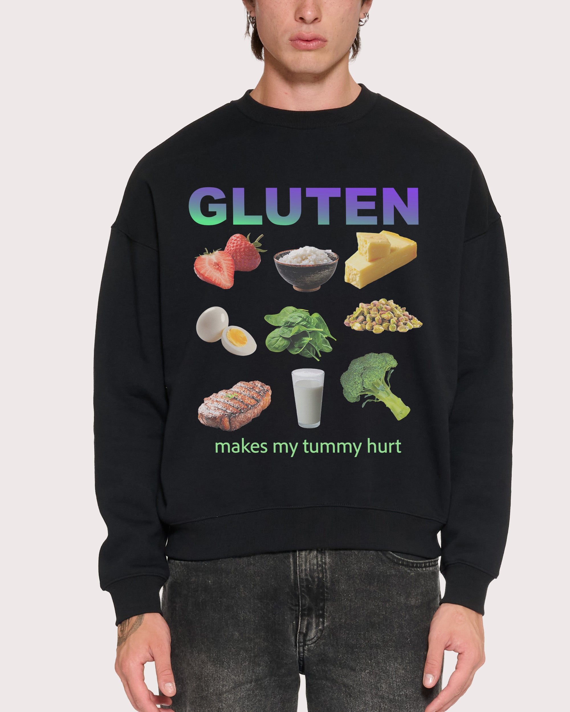 Gluten Starter Pack Black Sweatshirt