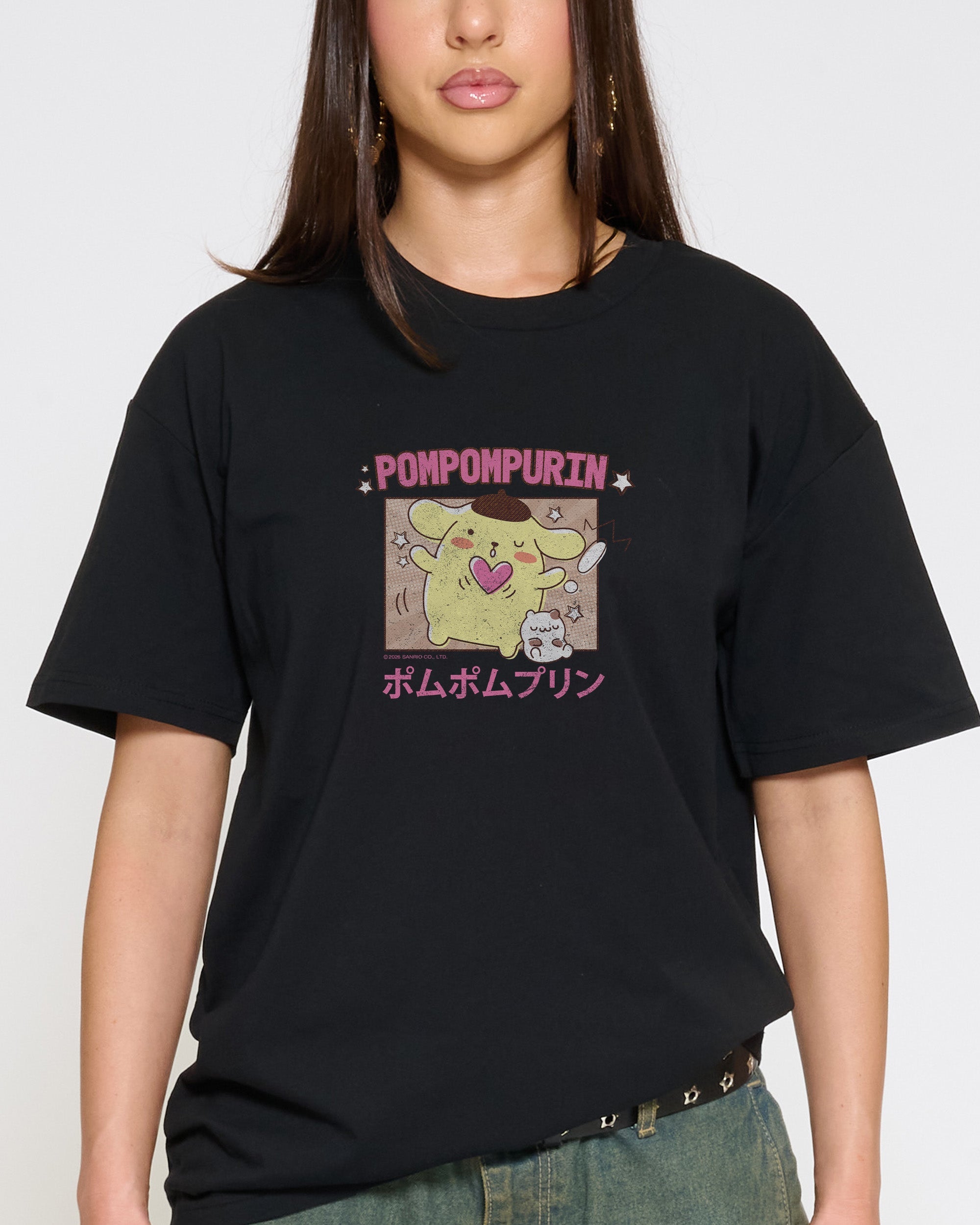 Pompompurin Kawaii T-Shirt Official Hello Kitty and Friends collab Threadheads