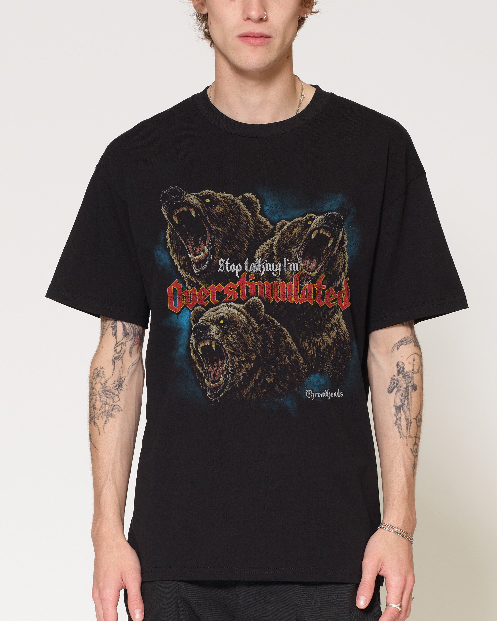 I’m Overstimulated Black T-Shirt
