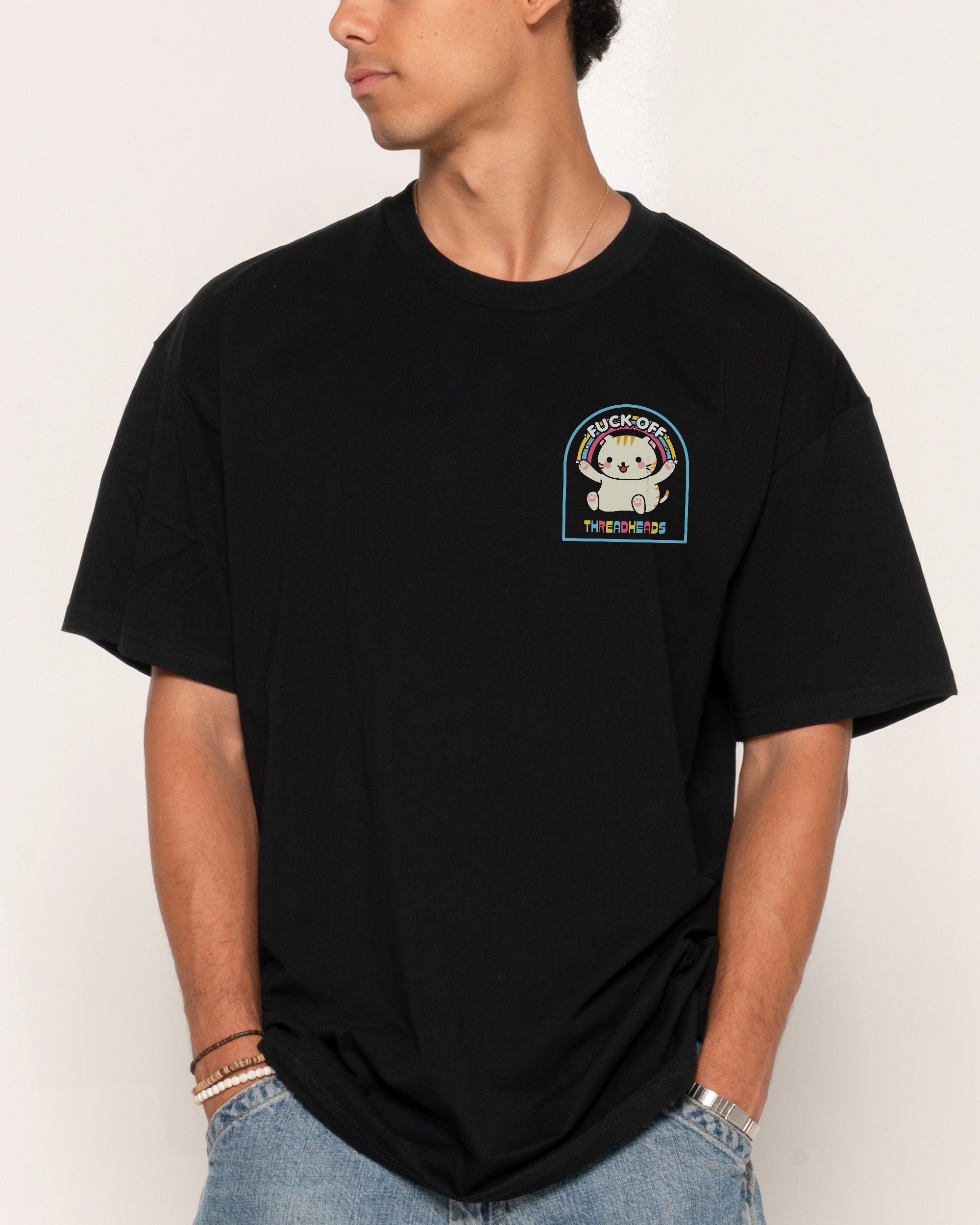 Fuck Off Cat Mini Print Tee