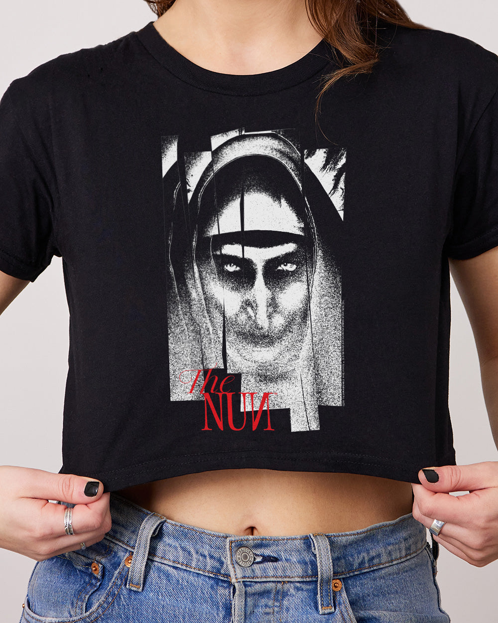 The Nun  Crop Tee Australia Online Black