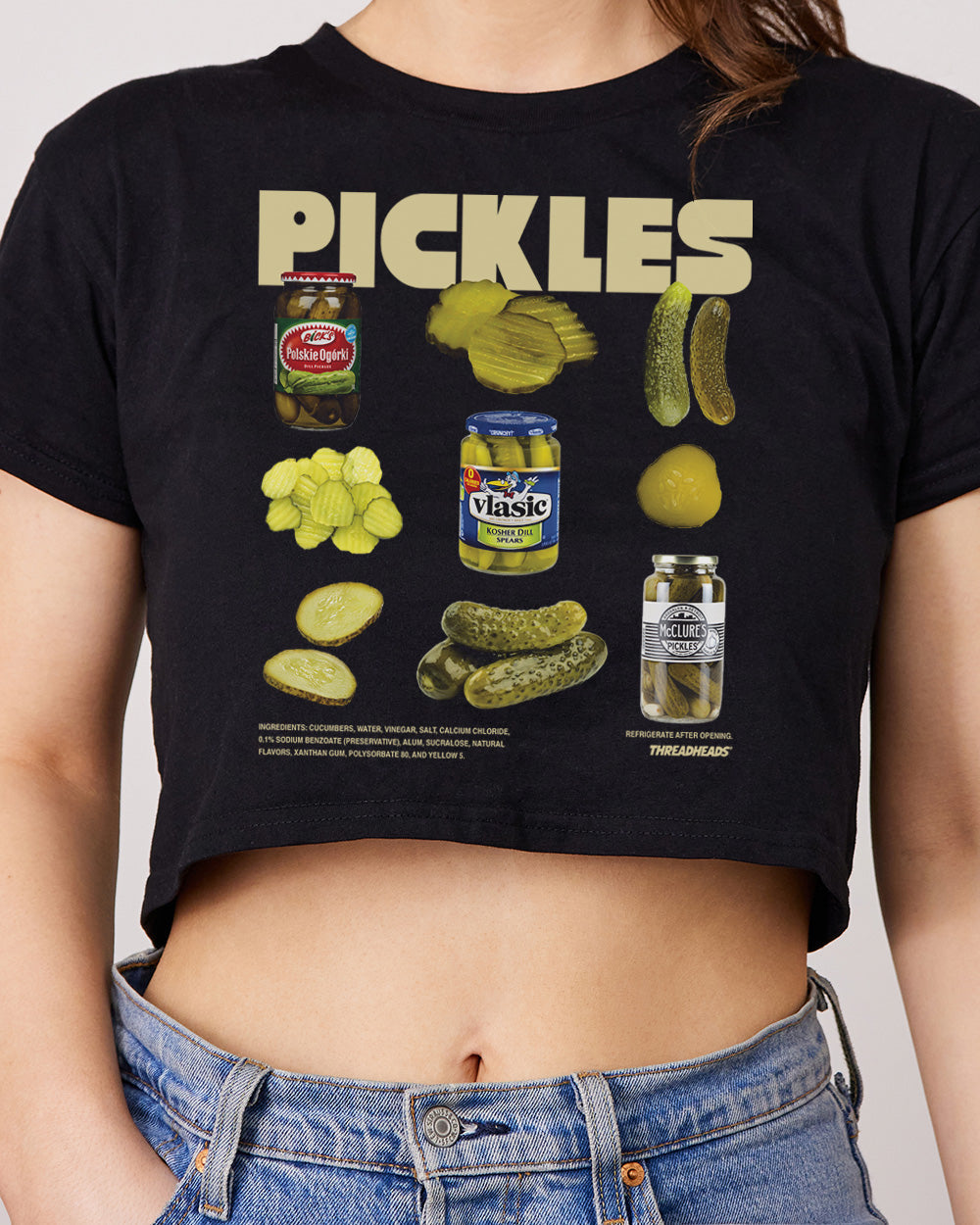 The Pickles Crop Tee Australia Online Black
