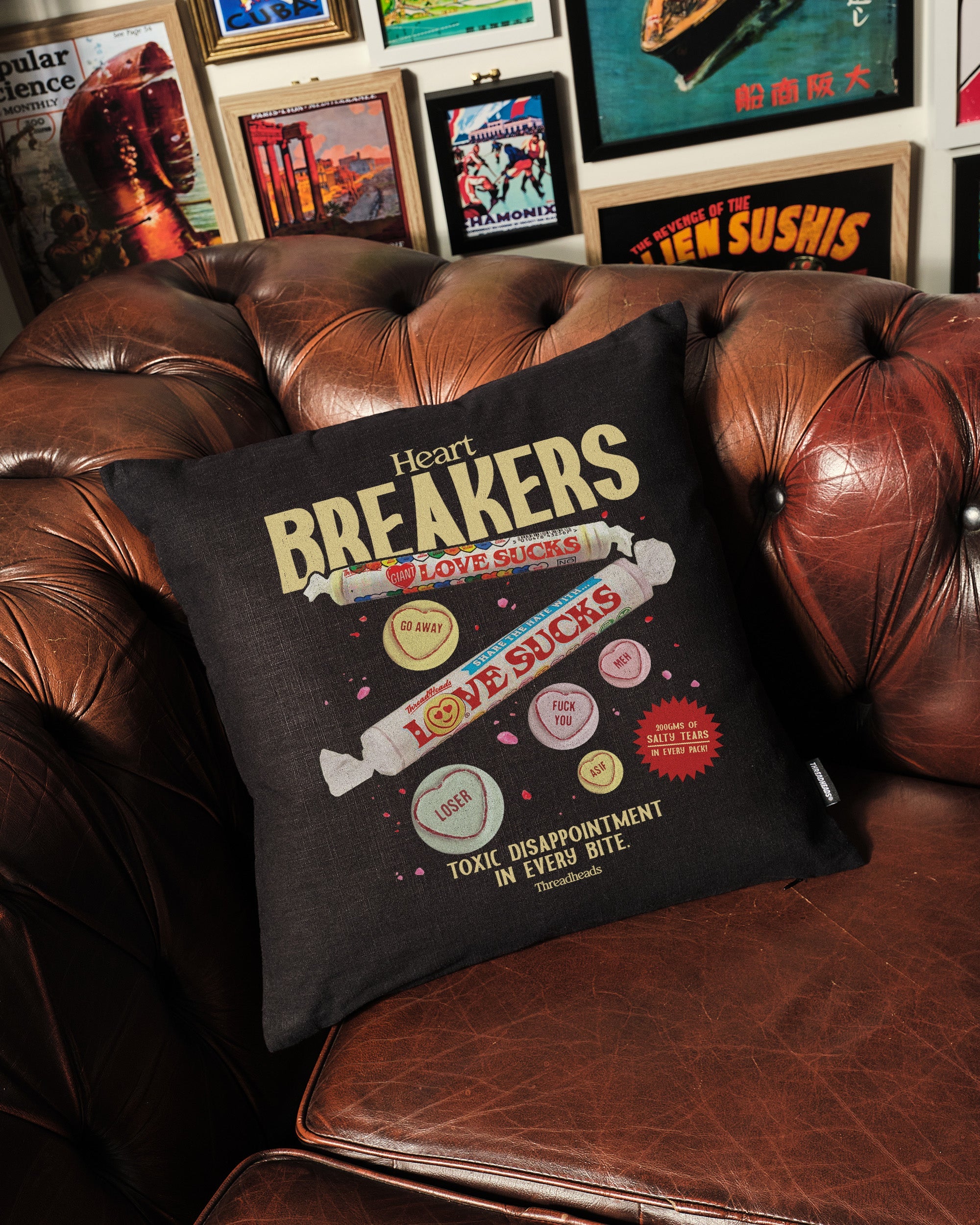 Heart Breakers Cushion Australia Online Black