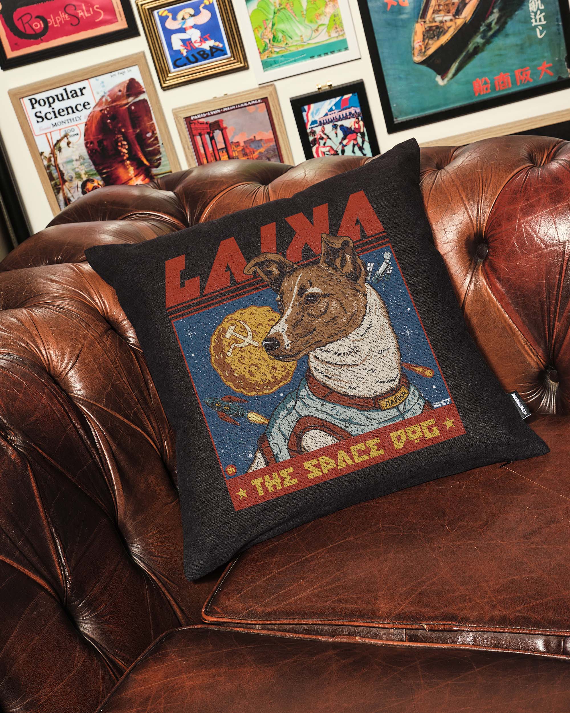 Laika the Space Dog Cushion