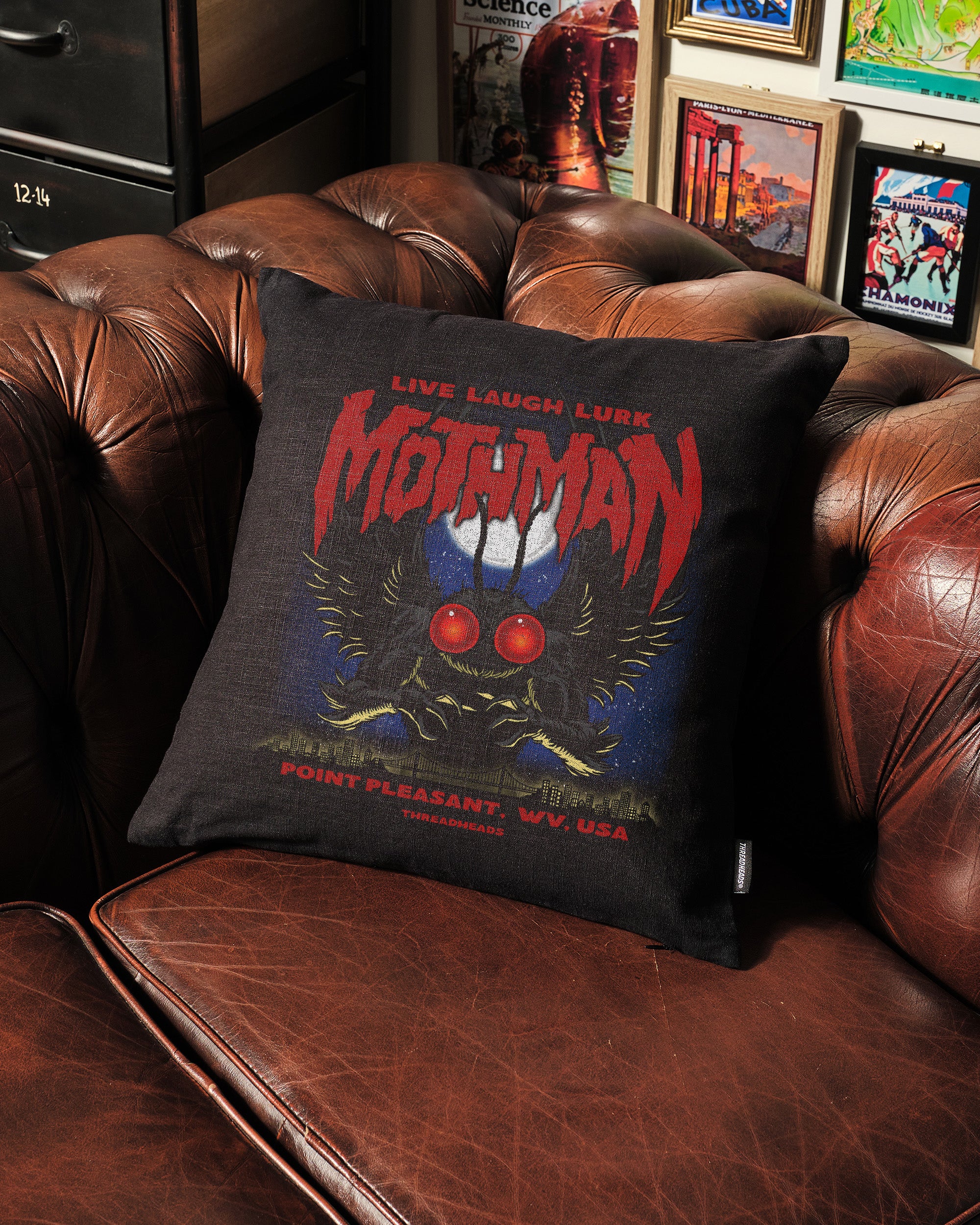 Mothman - Live Laugh Lurk Cushion Australia Online