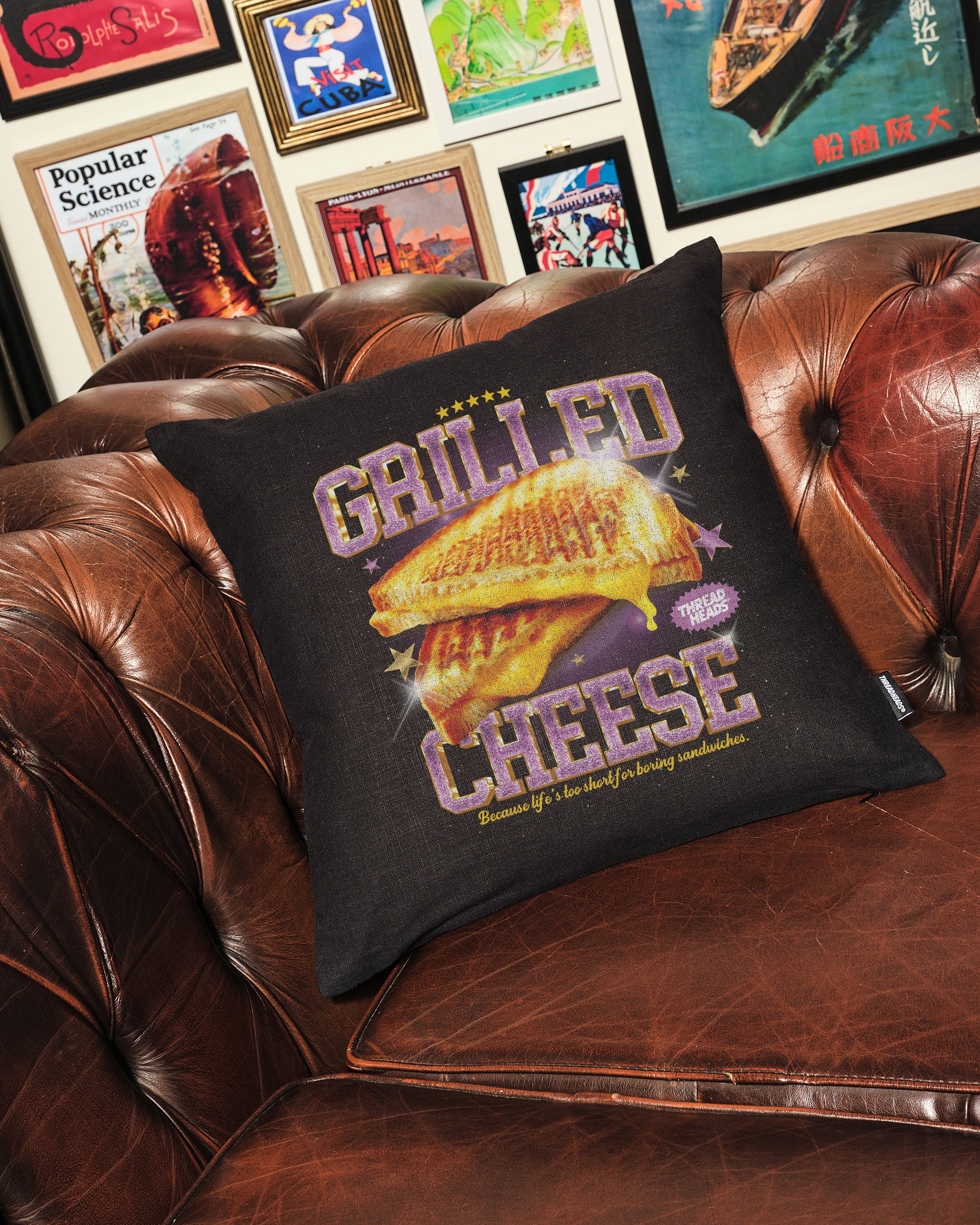 Grilled Cheese Cushion Australia Online Black