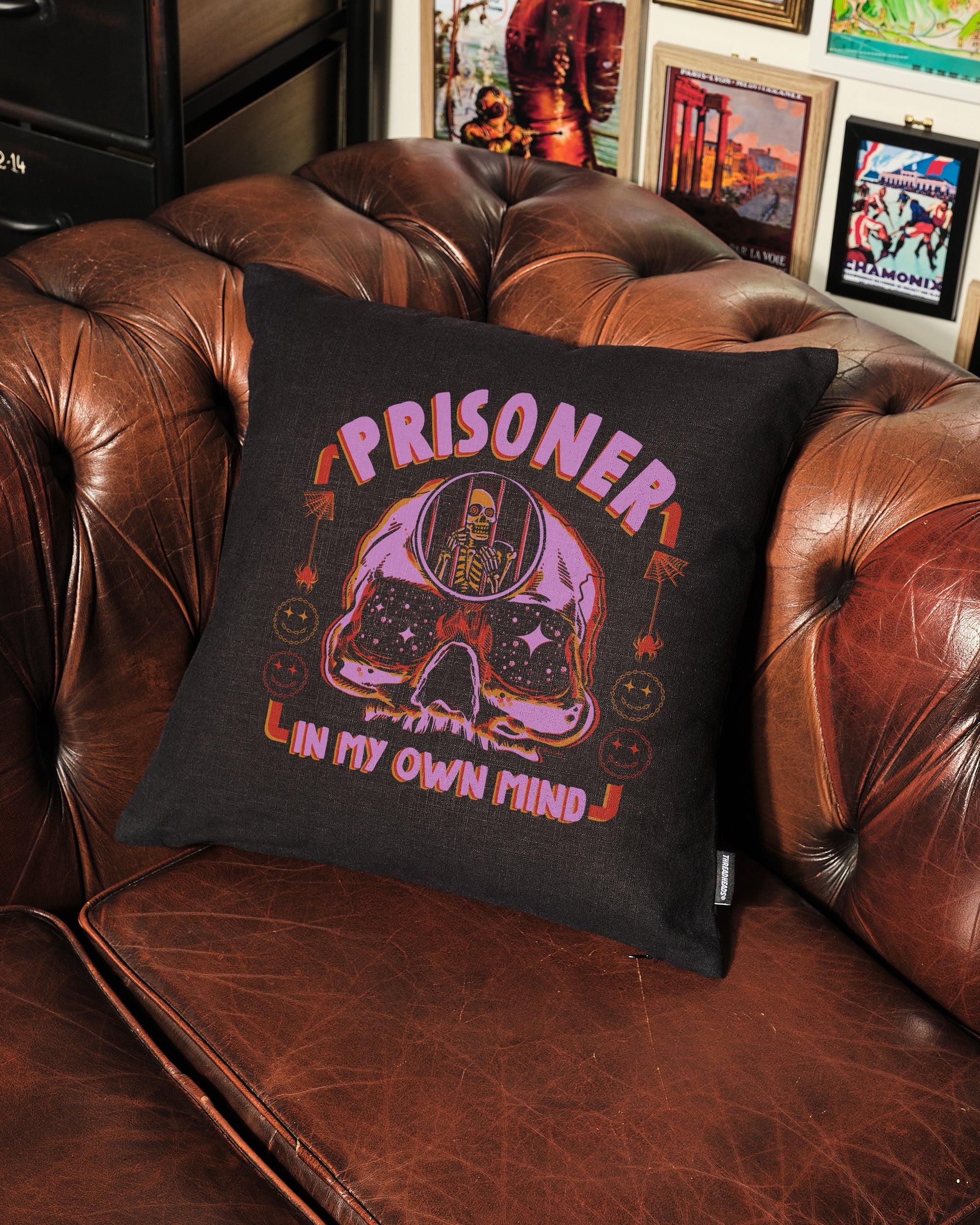 Prisoner In My Own Mind Cushion Australia Online Black