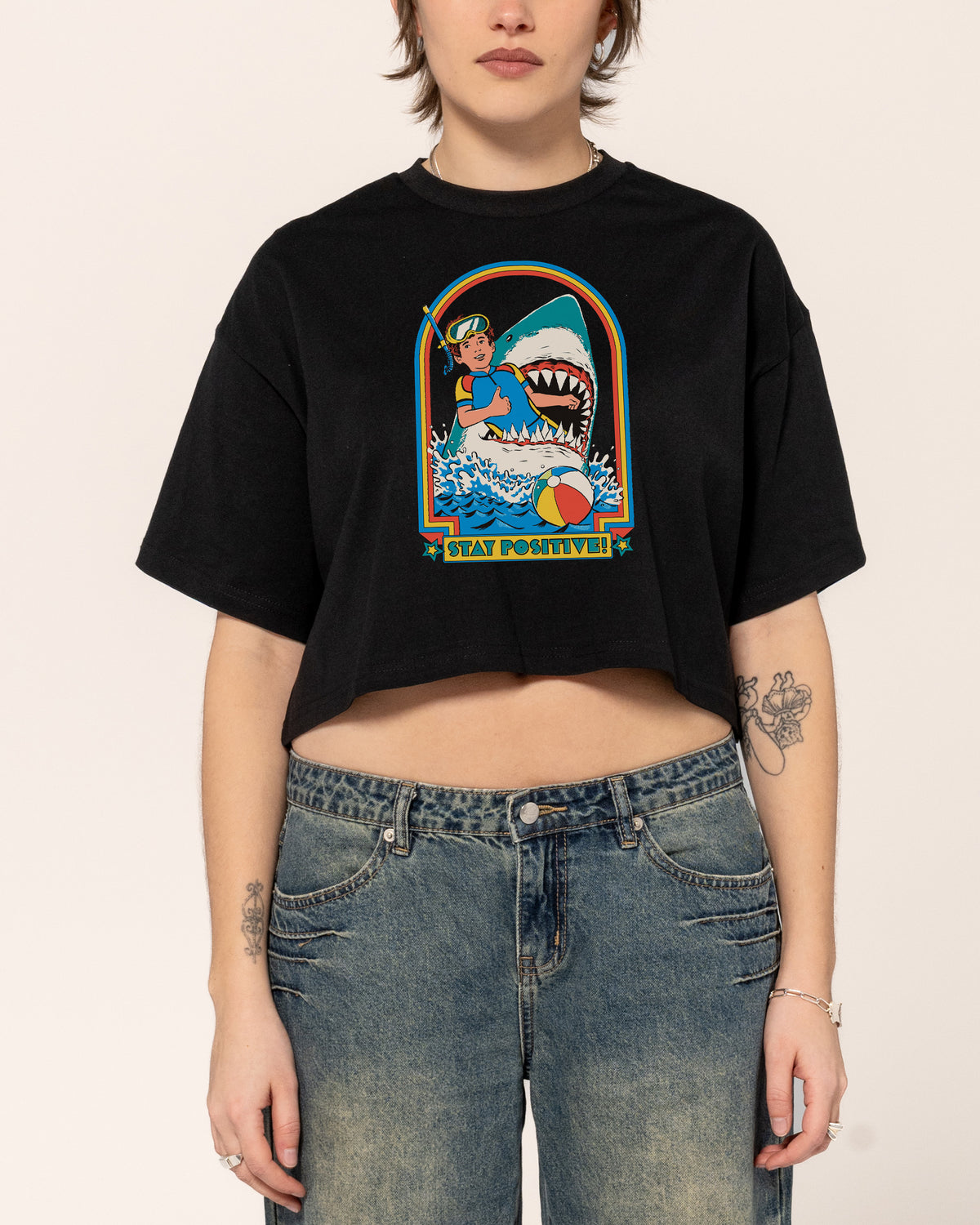 Stay Positive Crop Tee